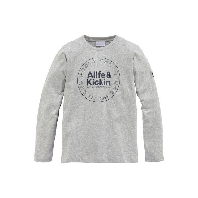 Alife & Kickin Langarmshirt »Logo-Print«, in melierter Qualität, NEUE  MARKE! bei ♕