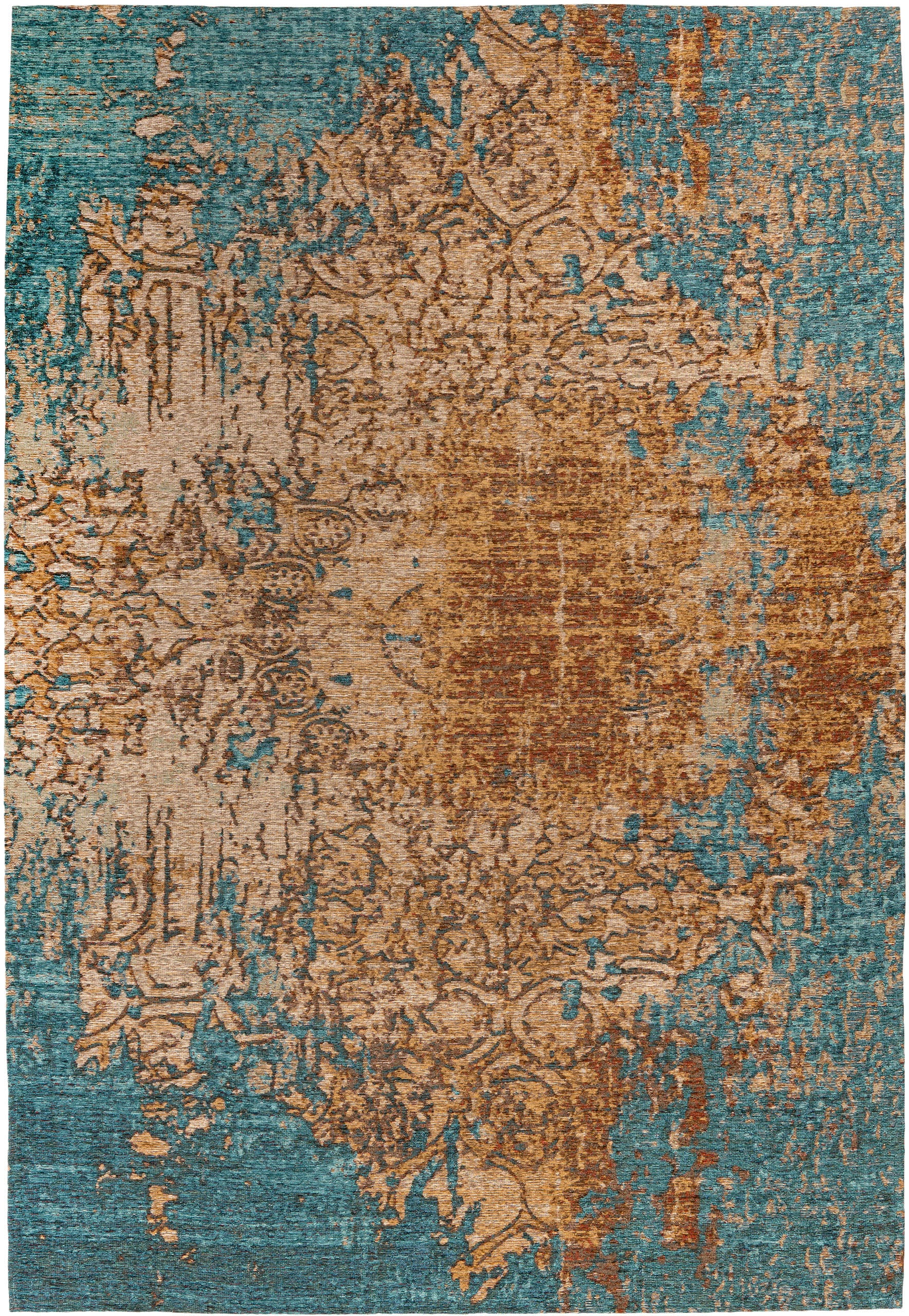 Padiro Teppich »Primavera 725« rechteckig 5 mm Höhe Flachgewebe, farbenfroher Vintage Look, Wohnzimmer