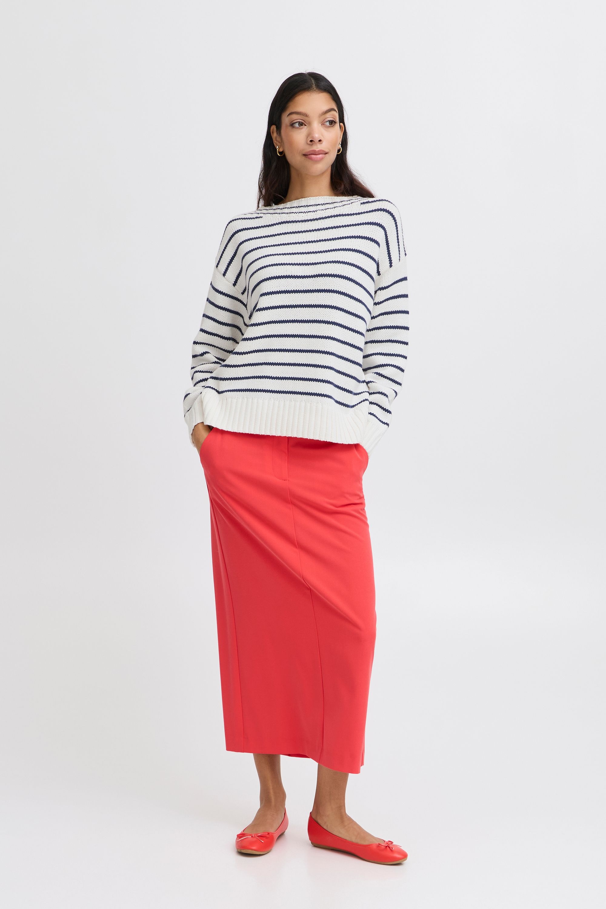 b.young Strickfleece-Pullover »Strickpullover BYNAGLA STRIPED JUMPER -«