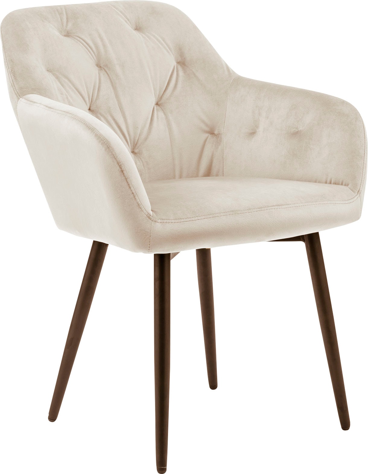 SalesFever Esszimmerstuhl "Coventry Komfortabler Polstertuhl im eleganten Stil" () Stilvoll mit eleganter Knopfheftung