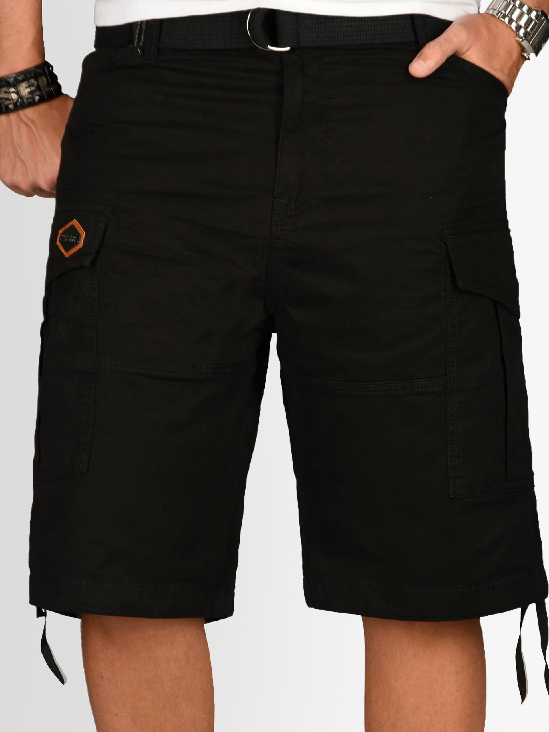 Cargoshorts »A. Salvarini Herren Designer Cargo Shorts Cargoshorts kurze Hose Gürtel...