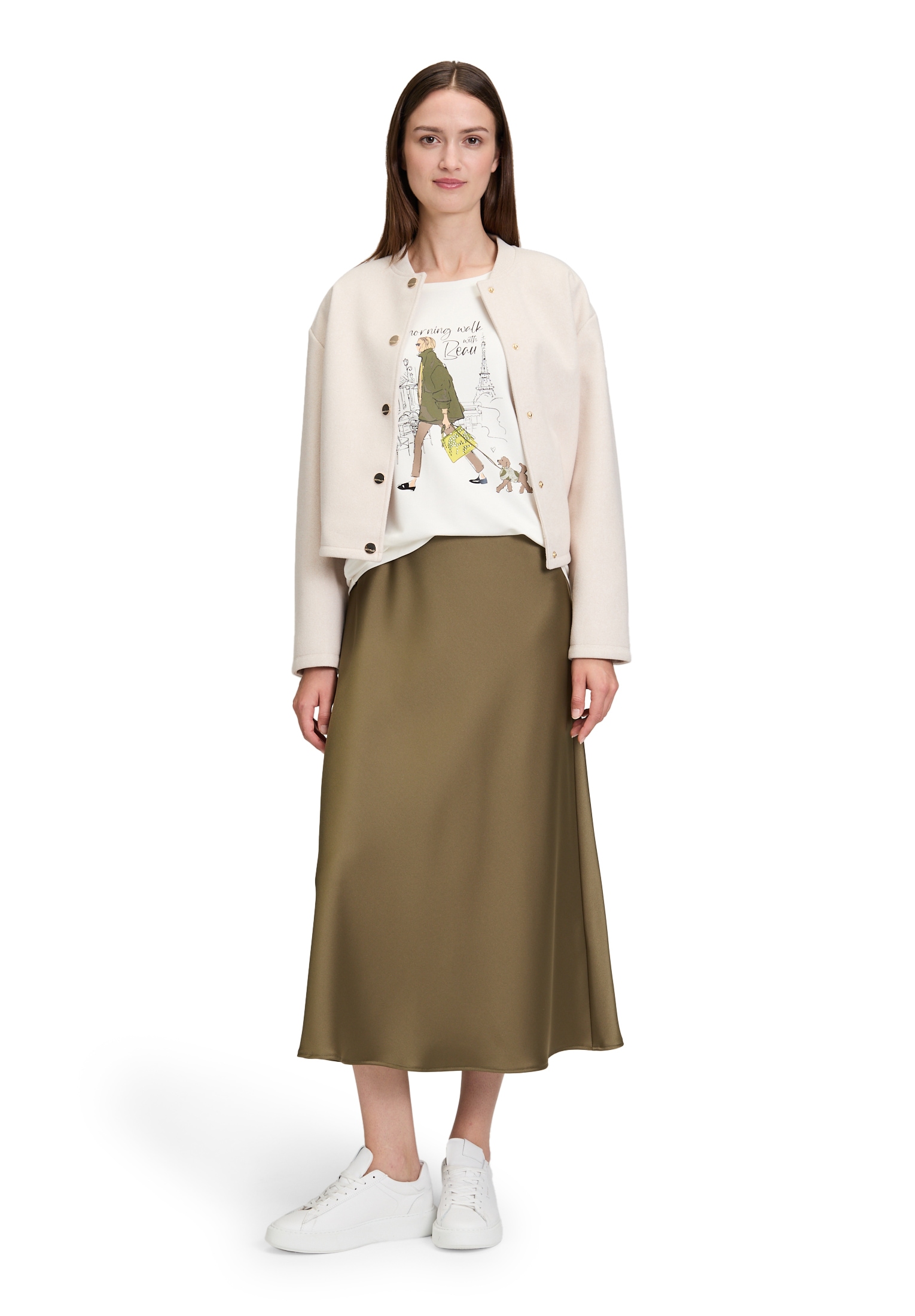 Betty&Co Rundhalsshirt »Casual-Shirt mit Strass«