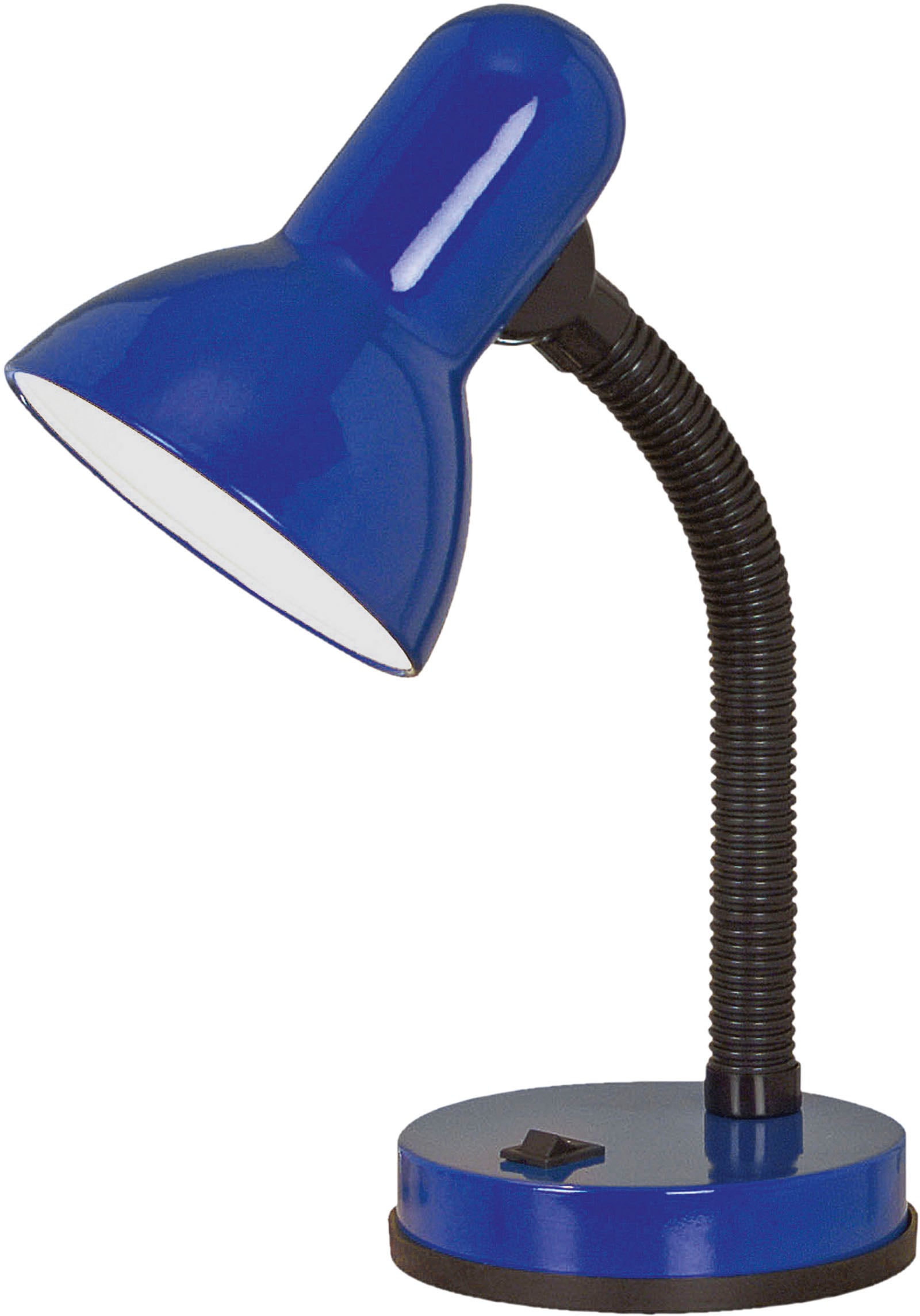 EGLO Tischleuchte »BASIC«, 1 flammig-flammig, blau / Ø12,5 x H30 cm / Wippschalter - schwenkbar - flexibler Hals