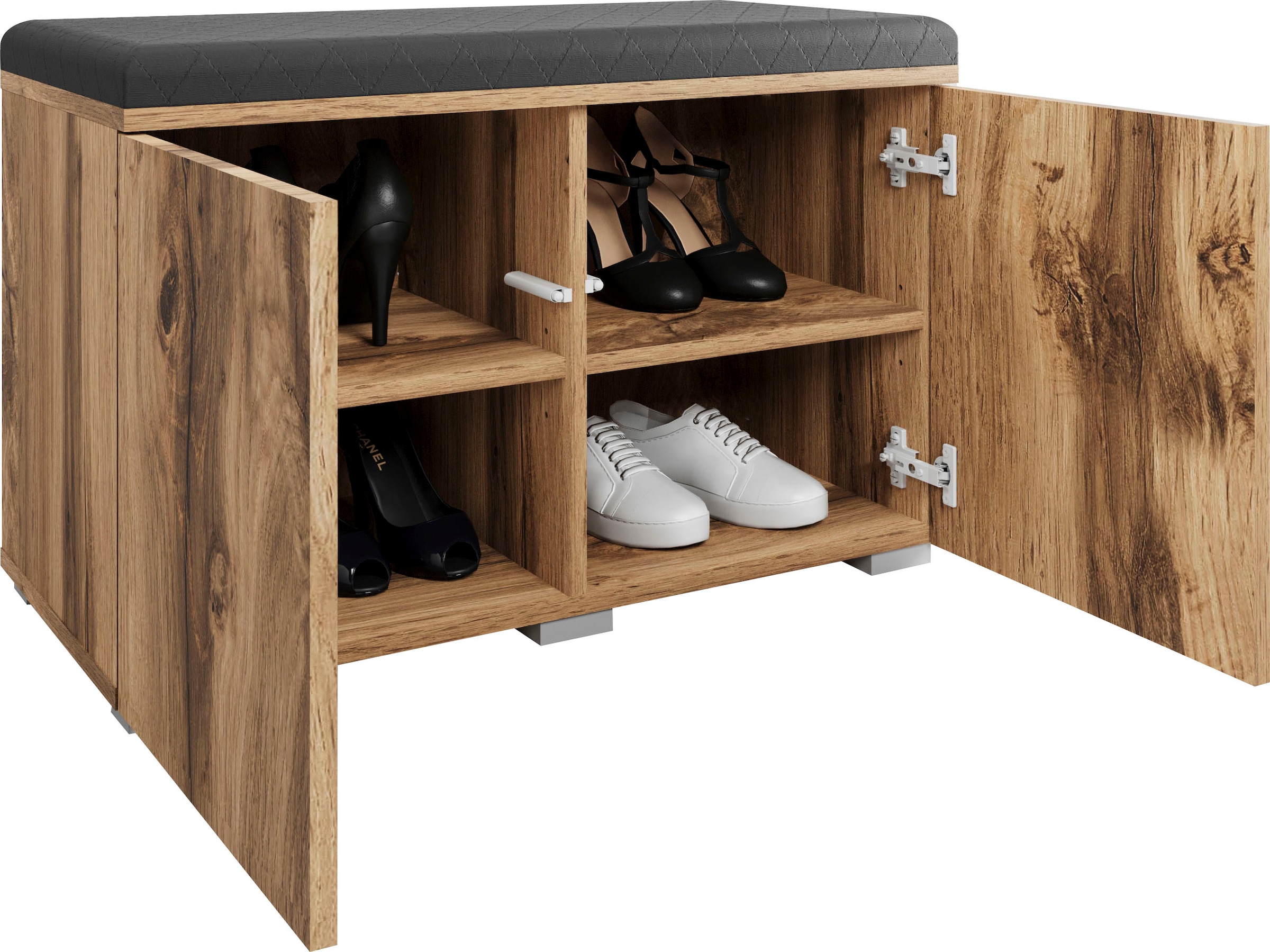 INOSIGN Sitzbank »Paris«, (inkl. Sitzkissen), moderne Truhenbank B/T/H 70x35x45, Flurbank mit Sitz aus Kunstleder