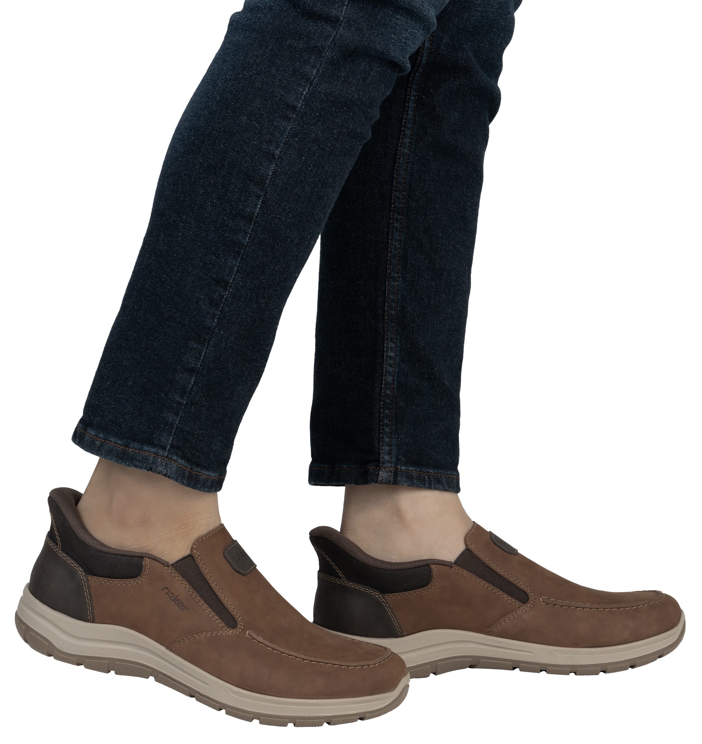 Rieker Slip-On Sneaker, Slipper, Freizeitschuh, Halbschuh mit Gummizug und Soft Einlegesohle