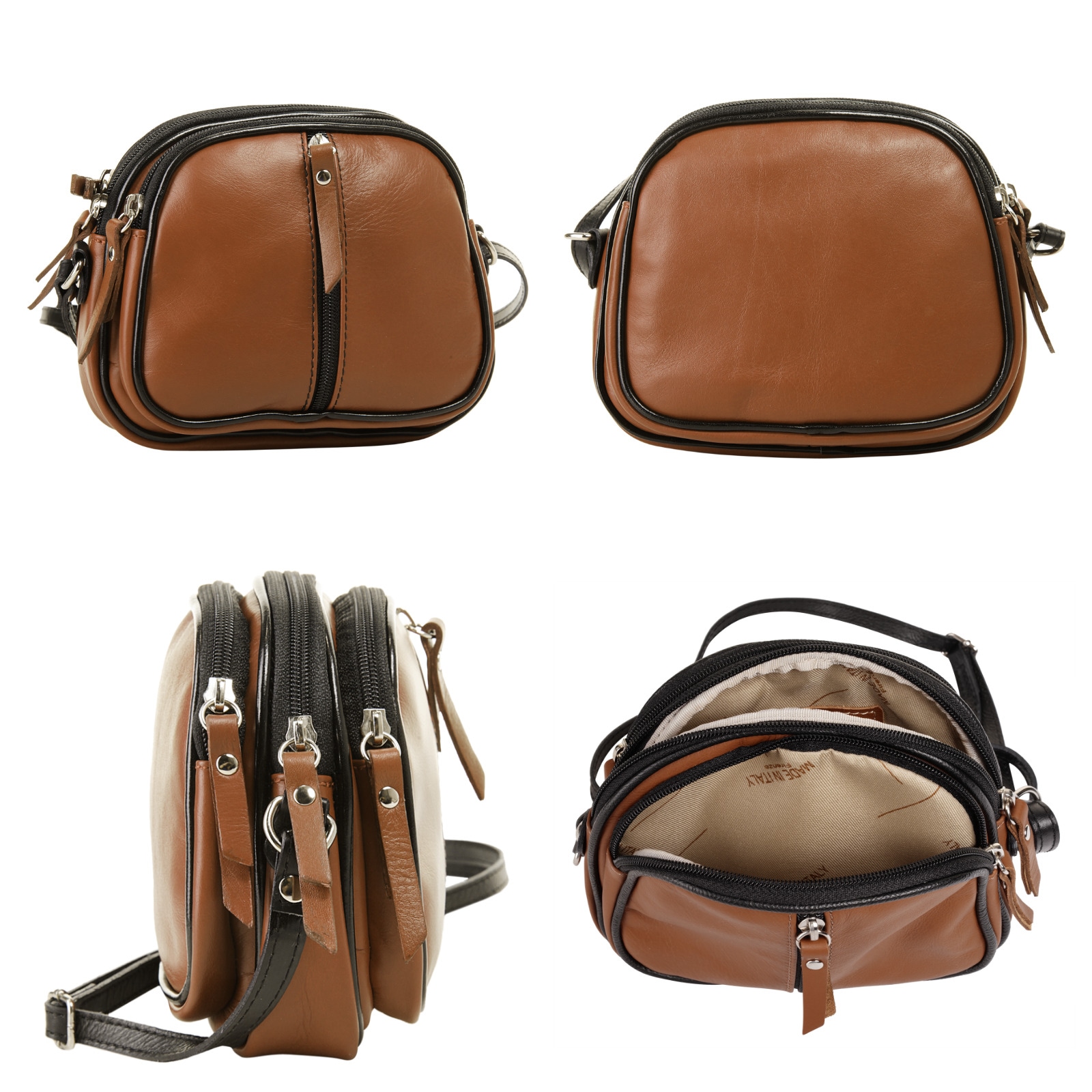 Cluty Umhängetasche echt Leder, Made in Italy