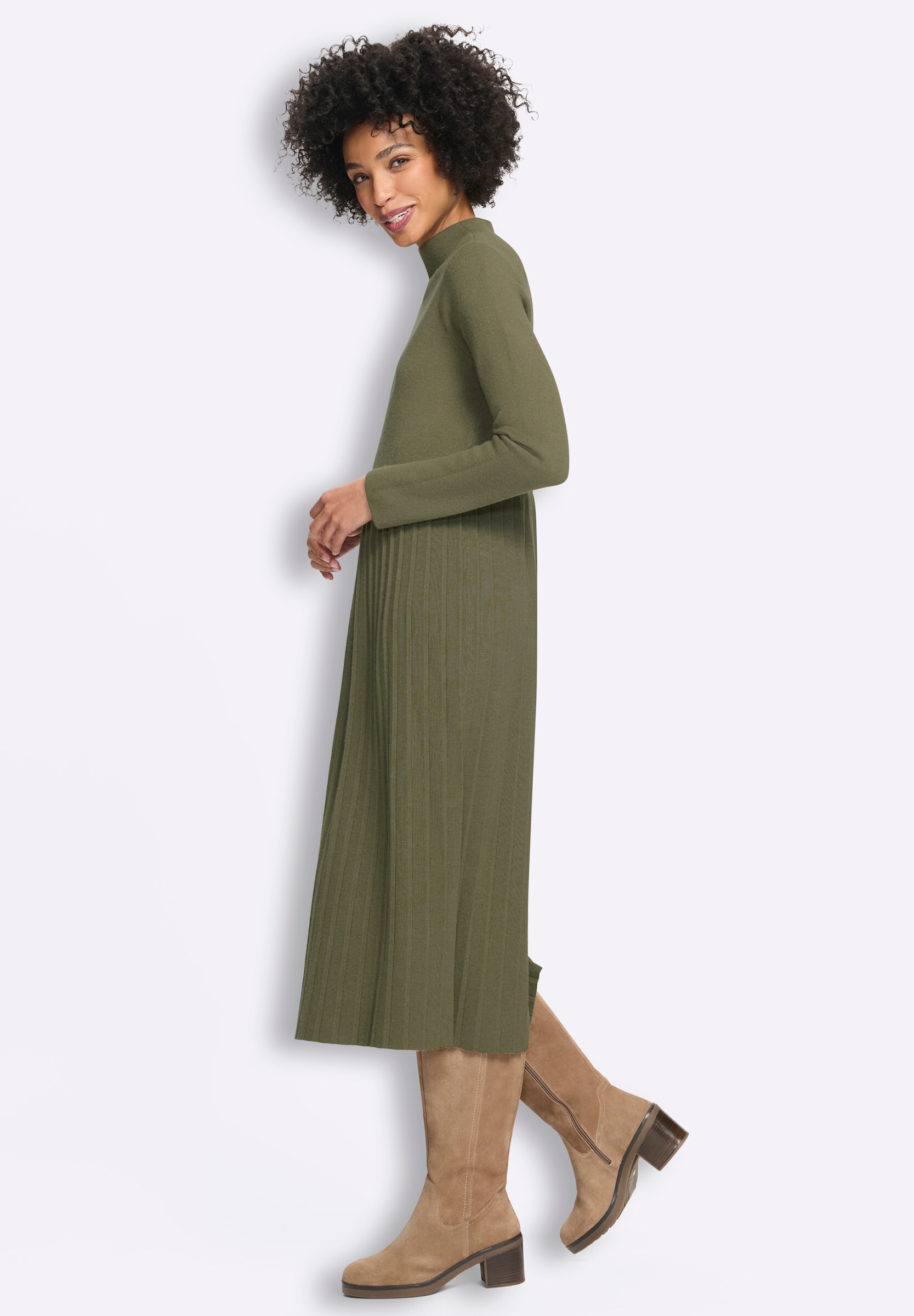heine Strickkleid »Strickkleid Strickkleid in Melange-Optik« Ohne Taschen