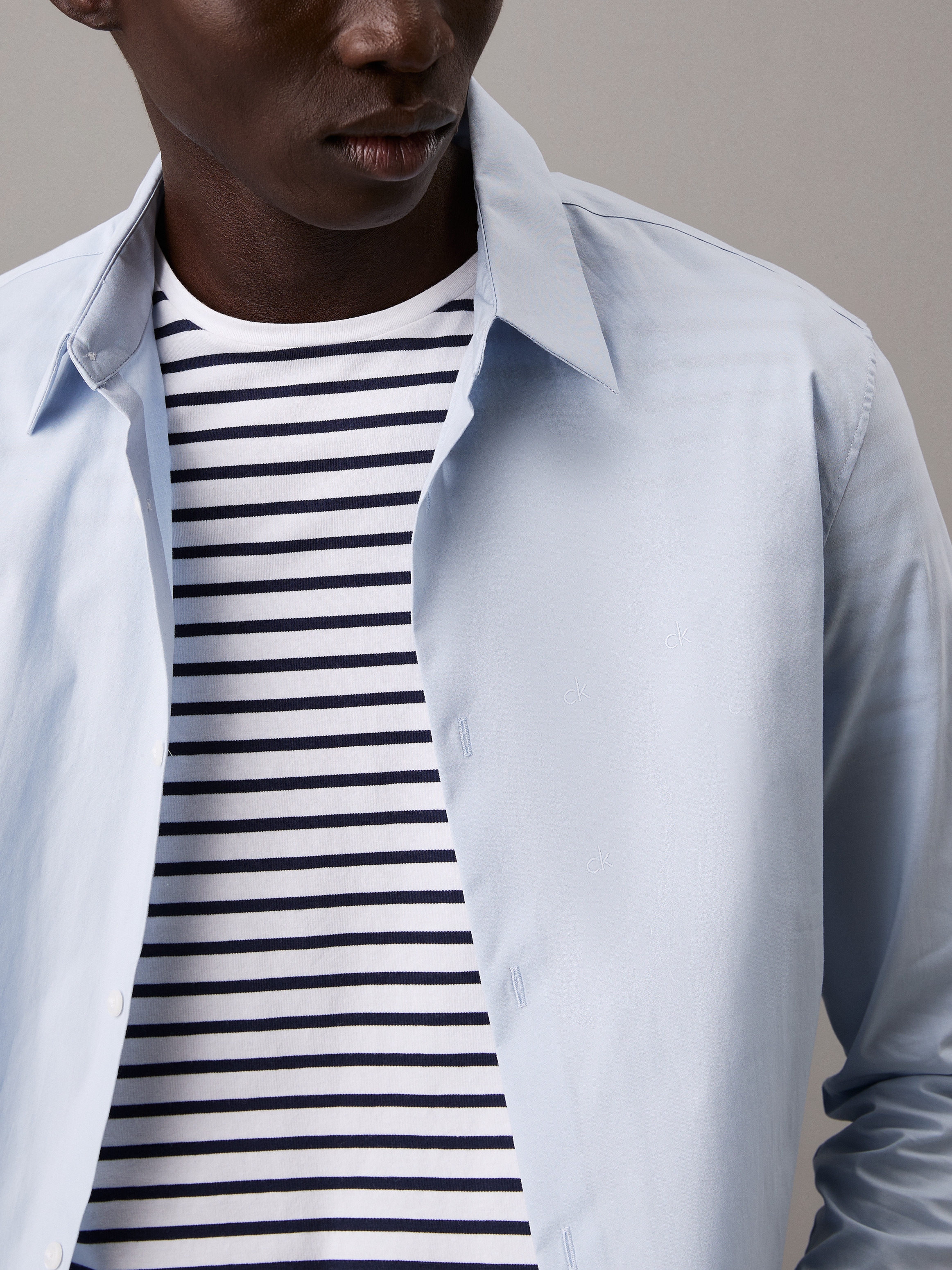 Calvin Klein Langarmhemd »LONG SLEEVE SOLID STRETCH SLIM SHIRT«, in Unifarbe