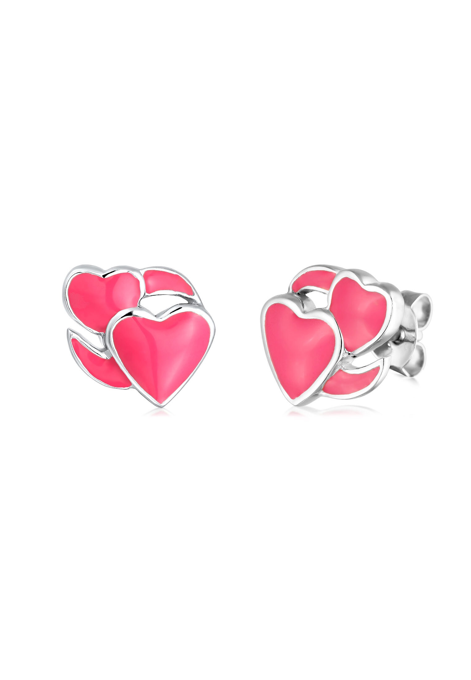 Elli Paar Ohrstecker »Ohrringe Emoij Herz Ohrstecker 925 Sterling Silber«