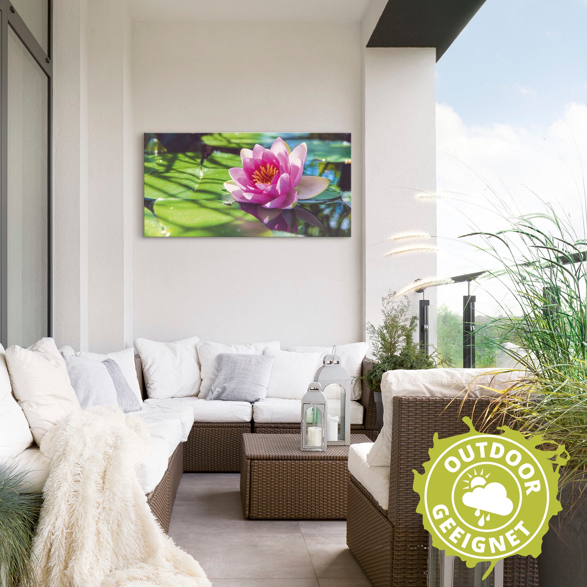 Artland Wandbild »Seerose Nahaufnahme«, Blumenbilder, (1 St.), als Alubild, Outdoorbild, Leinwandbild, Wandaufkleber, versch. Größen
