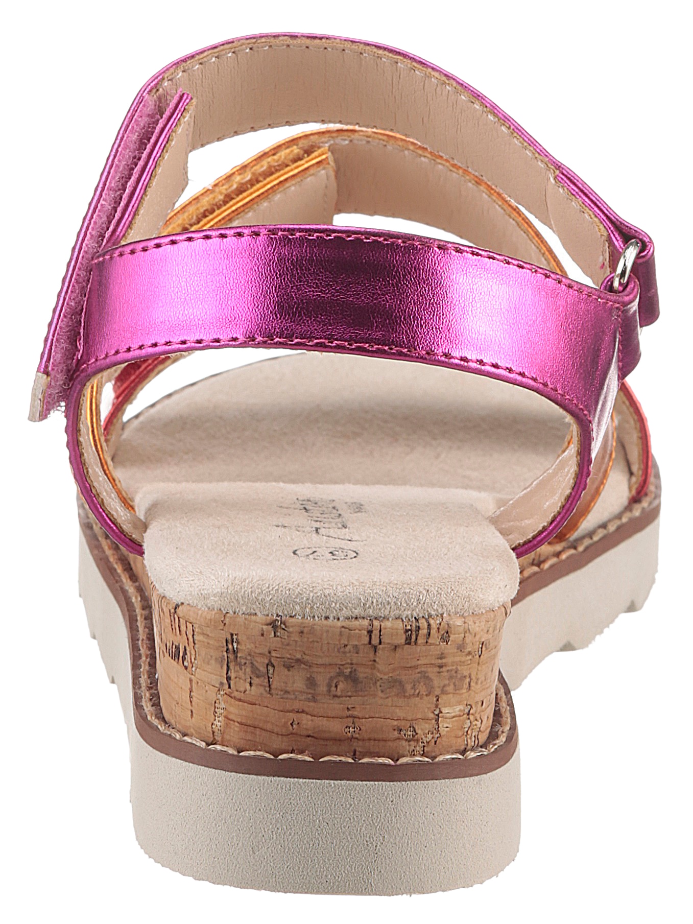 Aniston SHOES Keilsandalette  , Sandale, Sommerschuh, Klettschuh, Metallic-Optik - NEUE KOLLEKTION