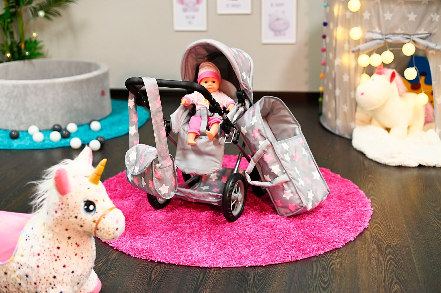 Knorrtoys® Kombi-Puppenwagen »Ruby« mit Wickeltasche