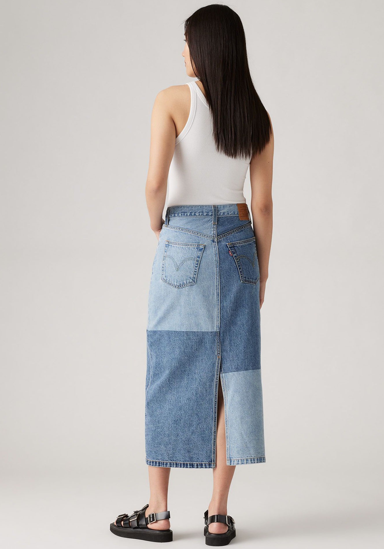 Levi's® Midirock »BUTTON MIDI SKIRT PAT«, mit Knopfleiste