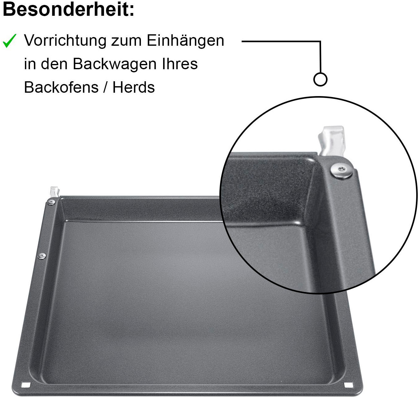 SIEMENS Backblech »HZ541000«, Stahl