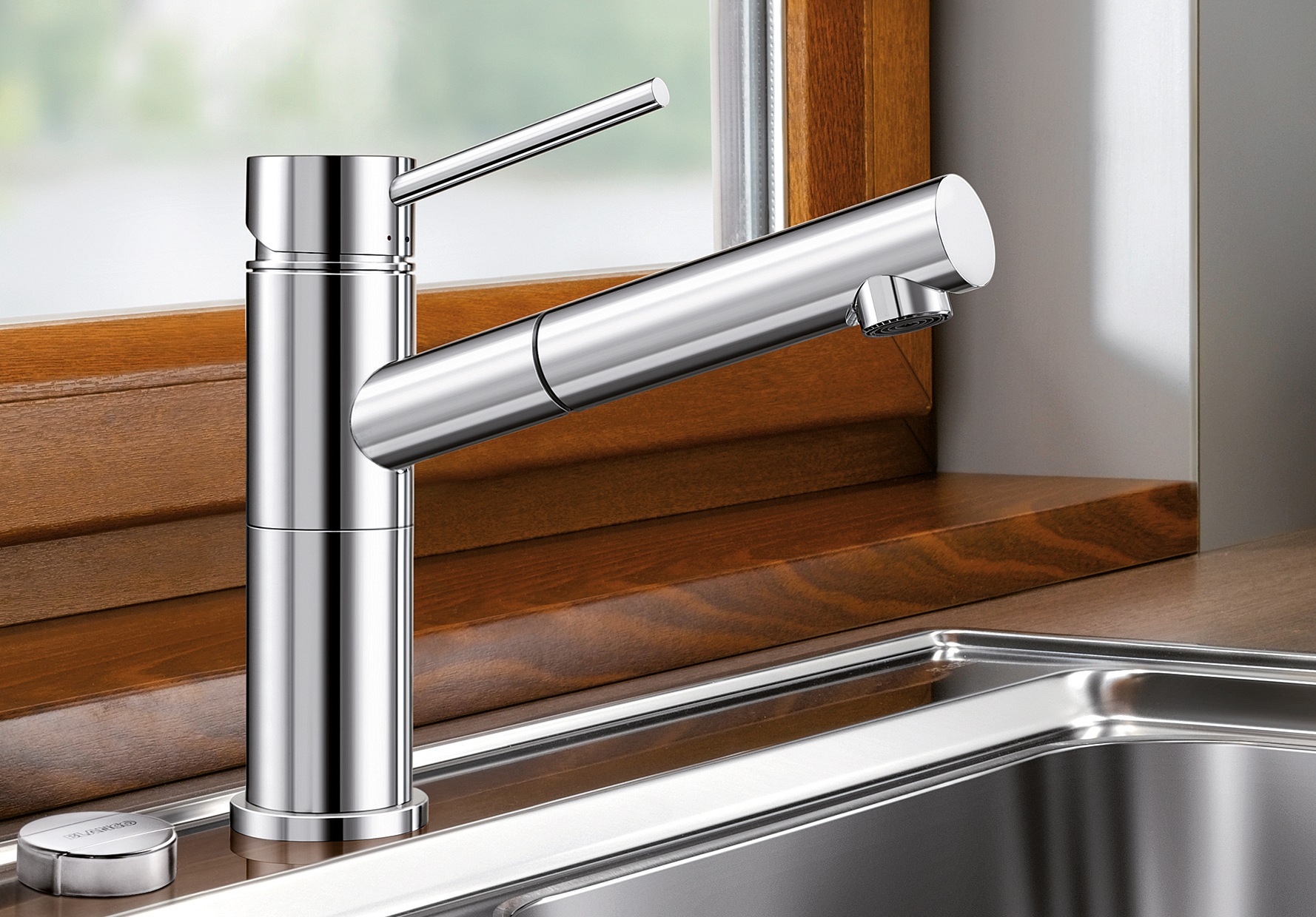 Blanco Küchenarmatur »ALTA-S-F Compact«, Hochdruck, mit herausnehmbarer Vorfensterarmatur