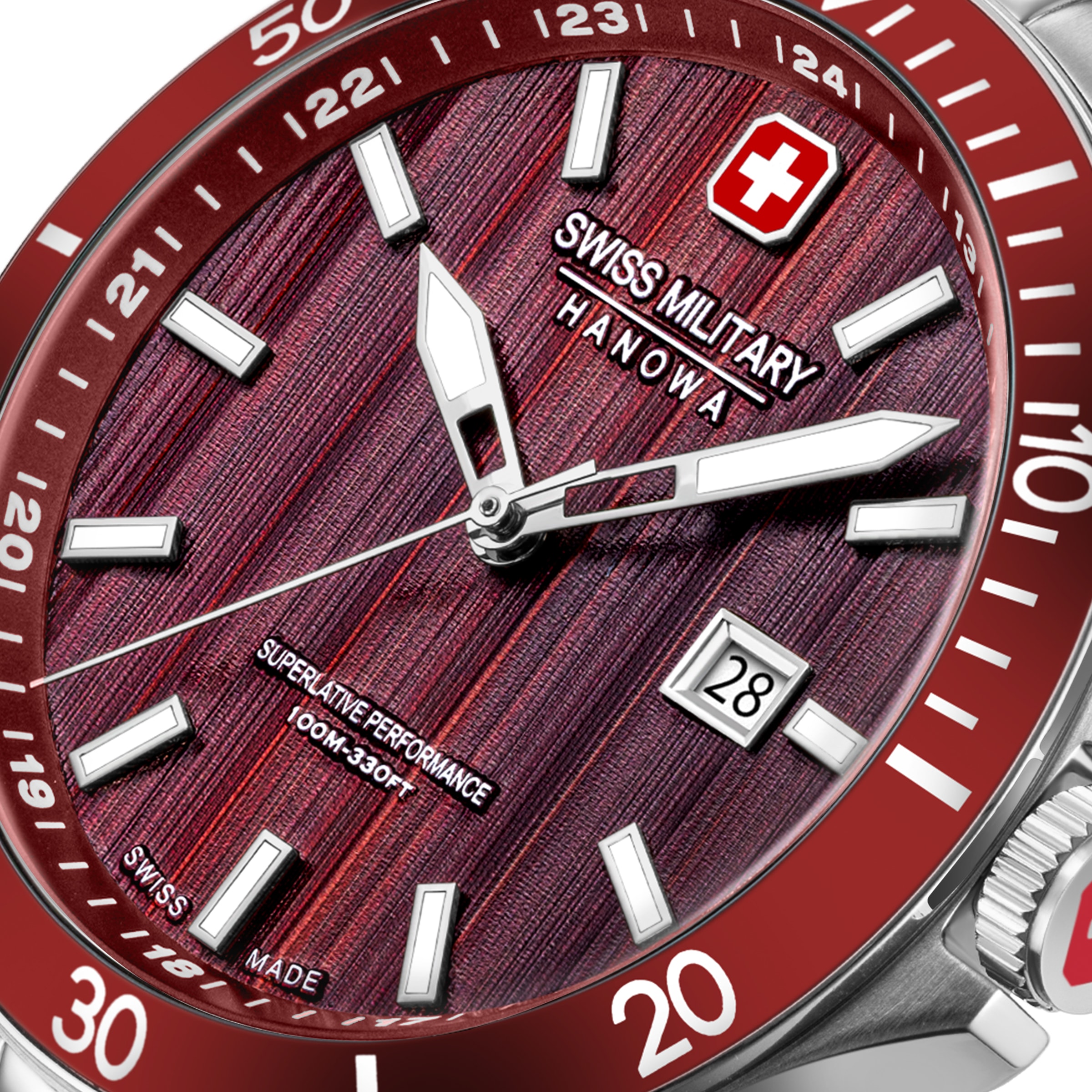 Swiss Military Hanowa Quarzuhr »Flagship Elements« Armbanduhr, Herrenuhr, Swiss Made, Edelstahlarmband, analog, Tag