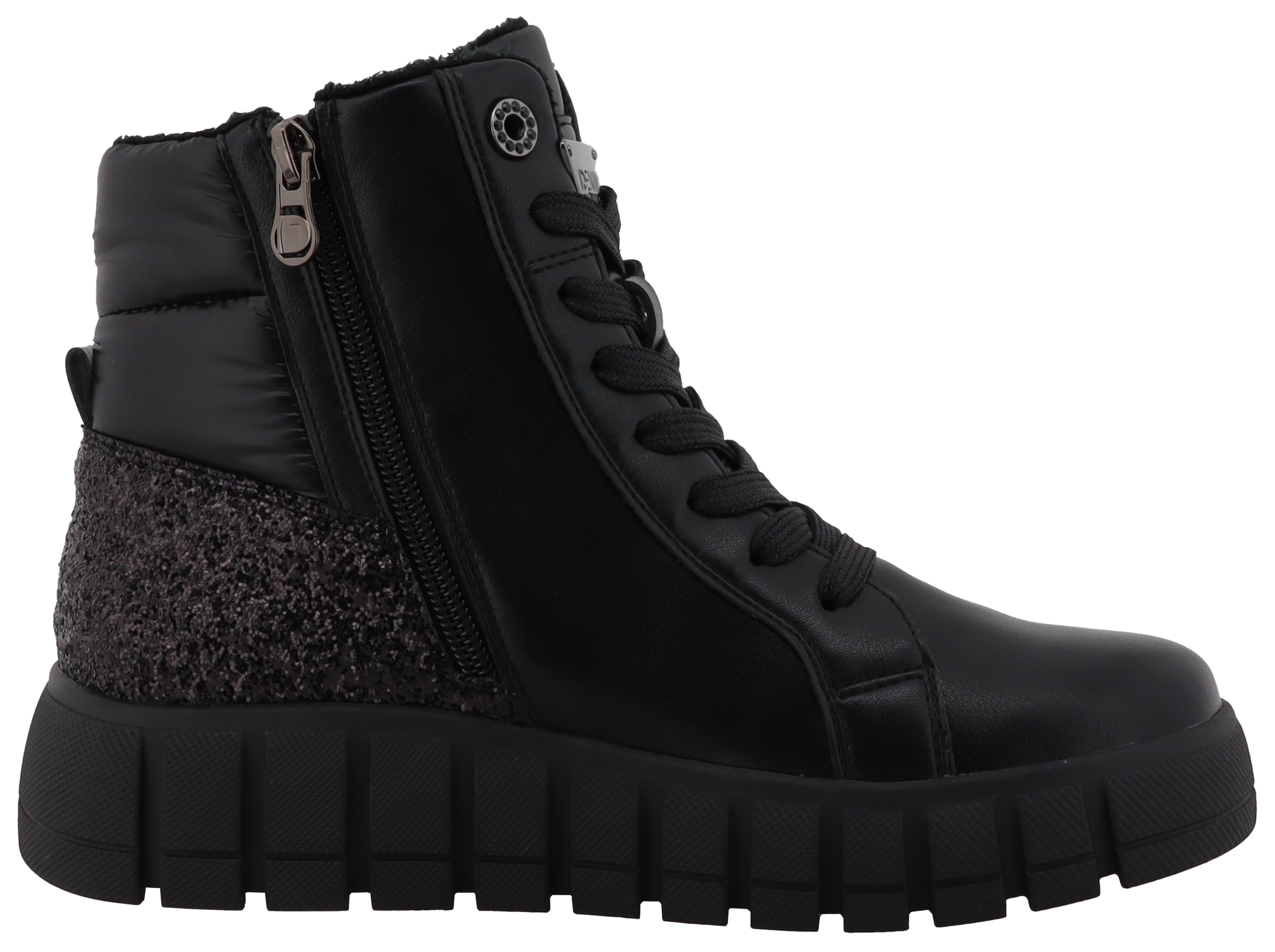 TOM TAILOR Schnürboots, Keilstiefelette, Plateauboots mit Reißverschluss
