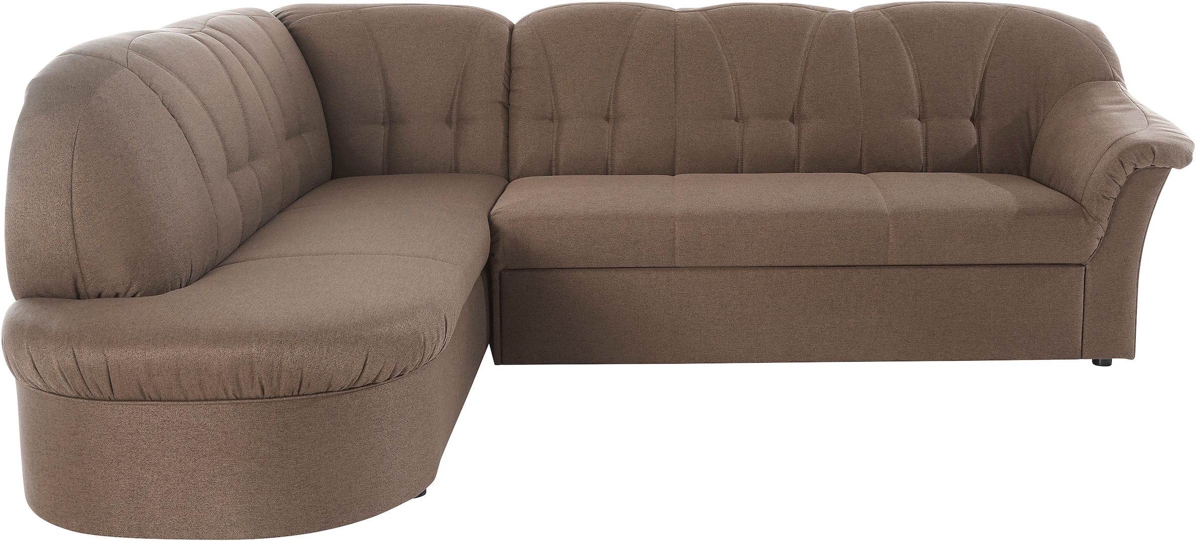 DOMO collection Ecksofa »Pegnitz, elegante Rückensteppung, zeitlose Formensprache, L-Form«, wahlweise mit Bettfunktion
