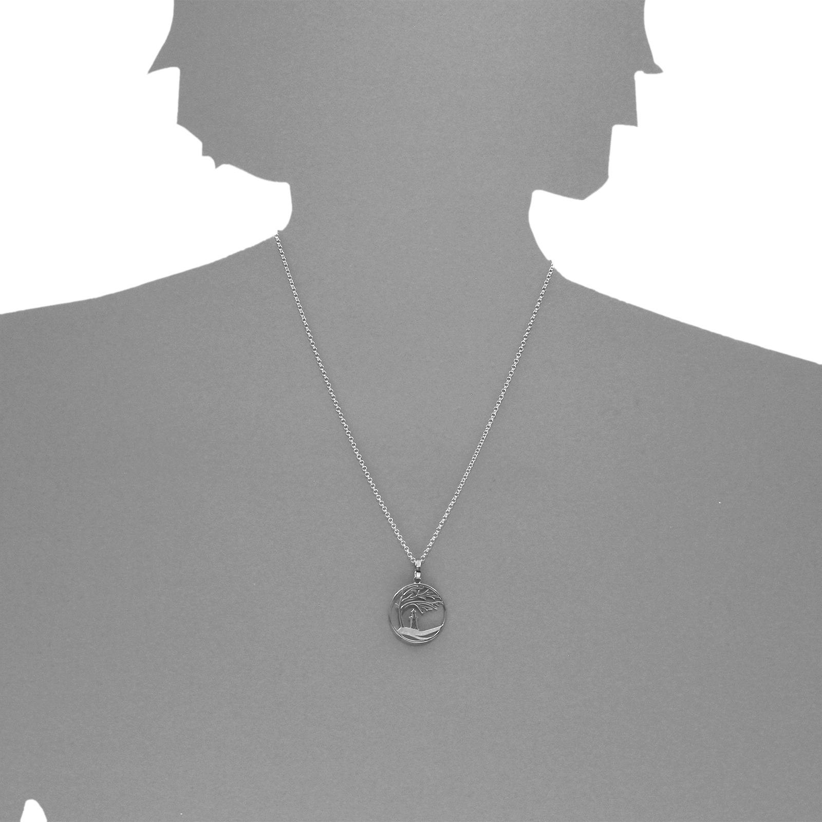 OSTSEE-SCHMUCK Kettenanhänger »- Windflüchter 23 mm - Silber 925/000 - ohne Stein«