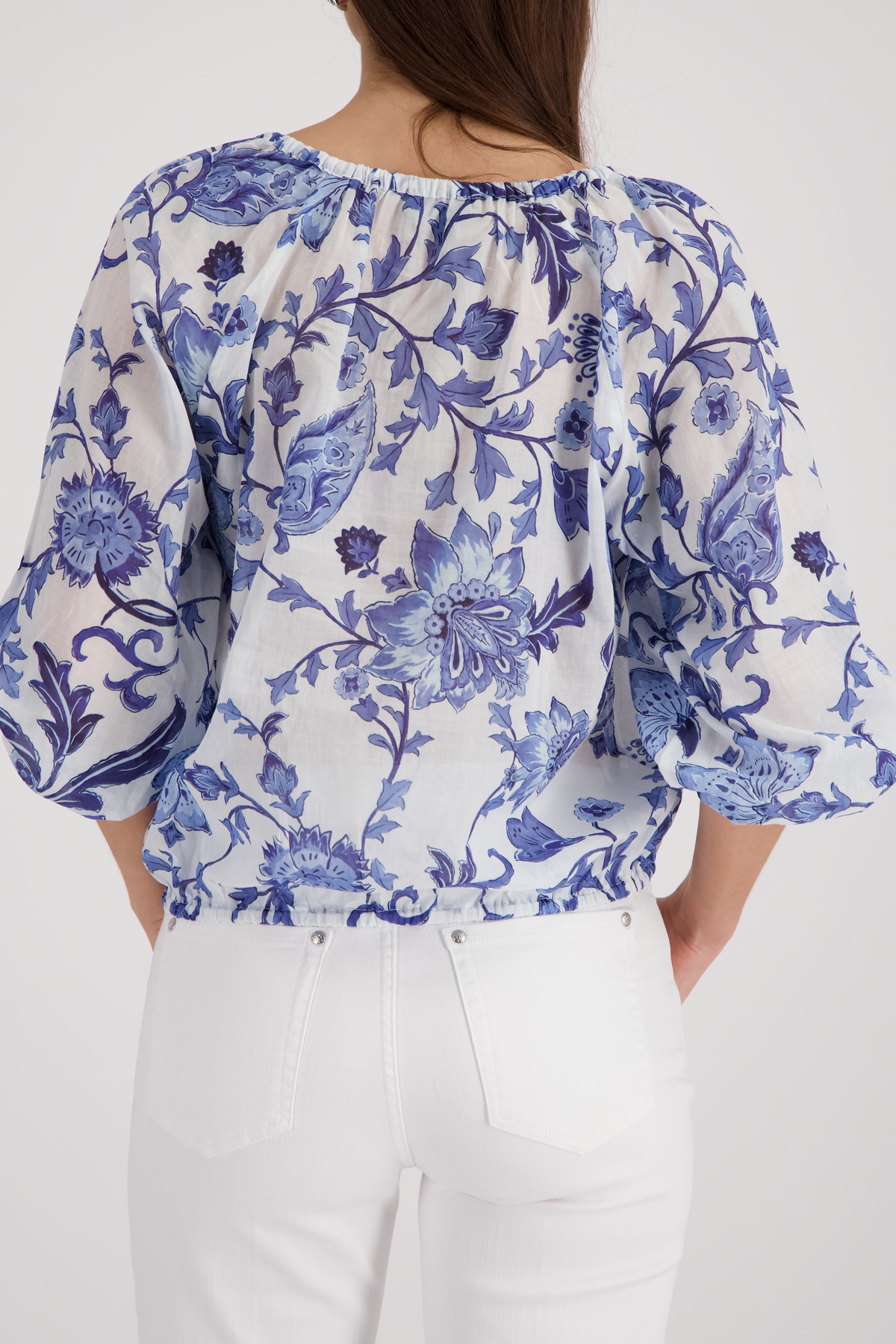 Monari Langarmbluse »Bluse Blumendruck allover« Regular fit mit Blumenmuster