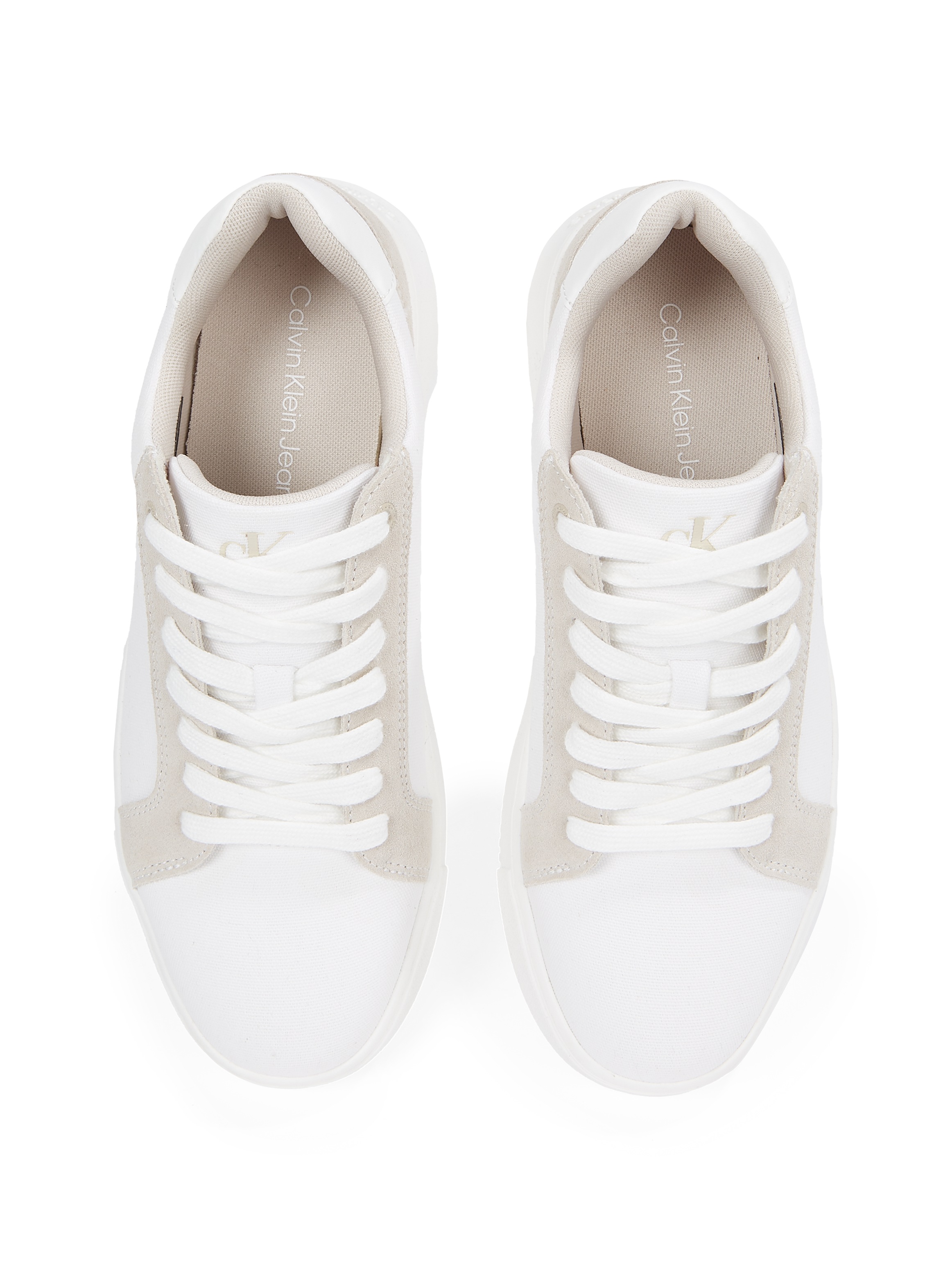 Calvin Klein Jeans Sneaker »CHUNKY CUPSOLE MG CANVAS«, Halbschuh, Schnürschuh, Freizeitsneaker mit seitlichem CK-Logo