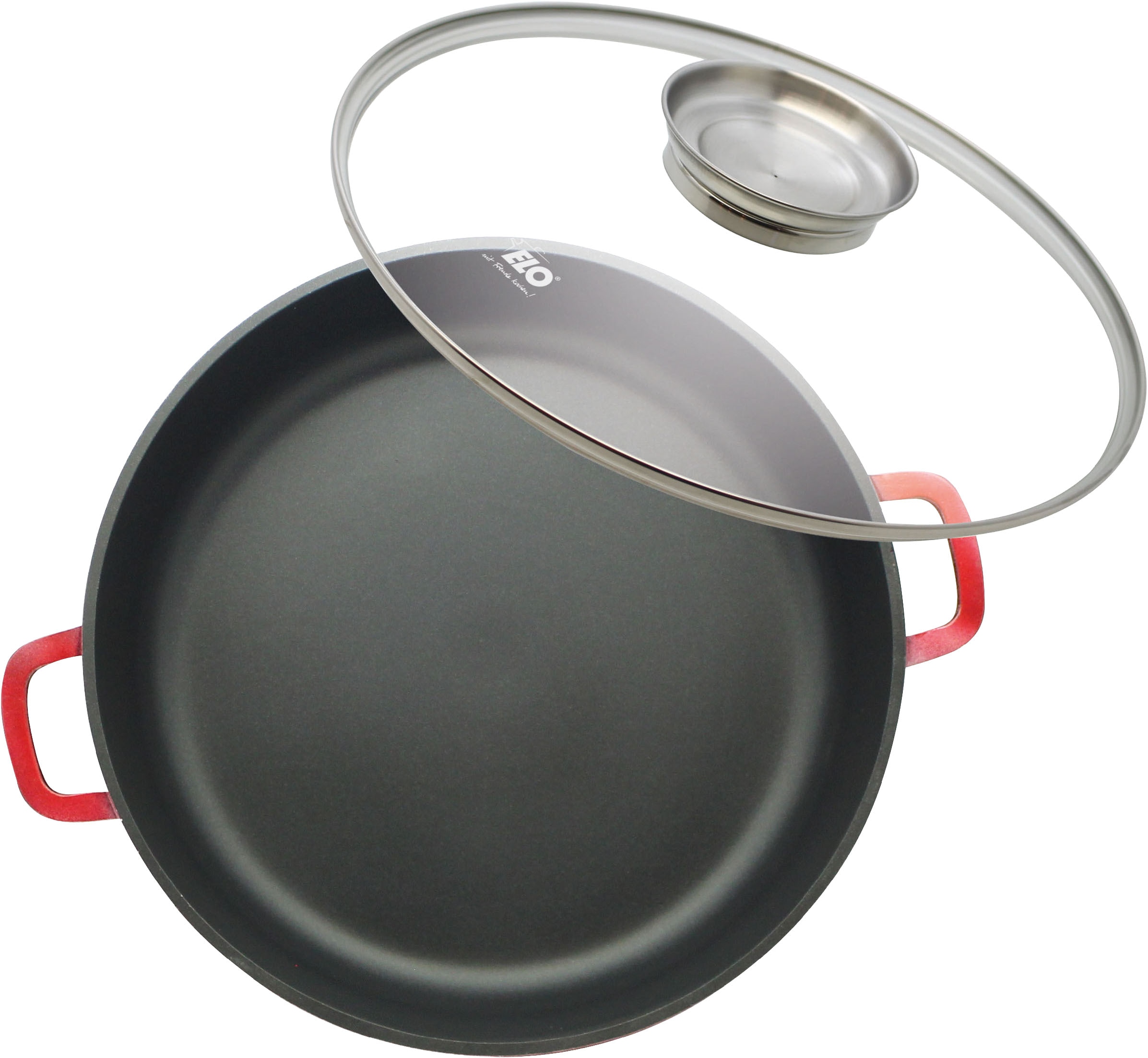 Elo Servierpfanne »Rubino, Pfanne mit Glasdeckel« Aluminiumguss 1 Stk. tlg. mit Glitzer-Glamour-Effekt außen