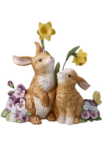Osterhase »Frühlingserwachen«, Sammelfigur, Hasenpaar mit Blumen