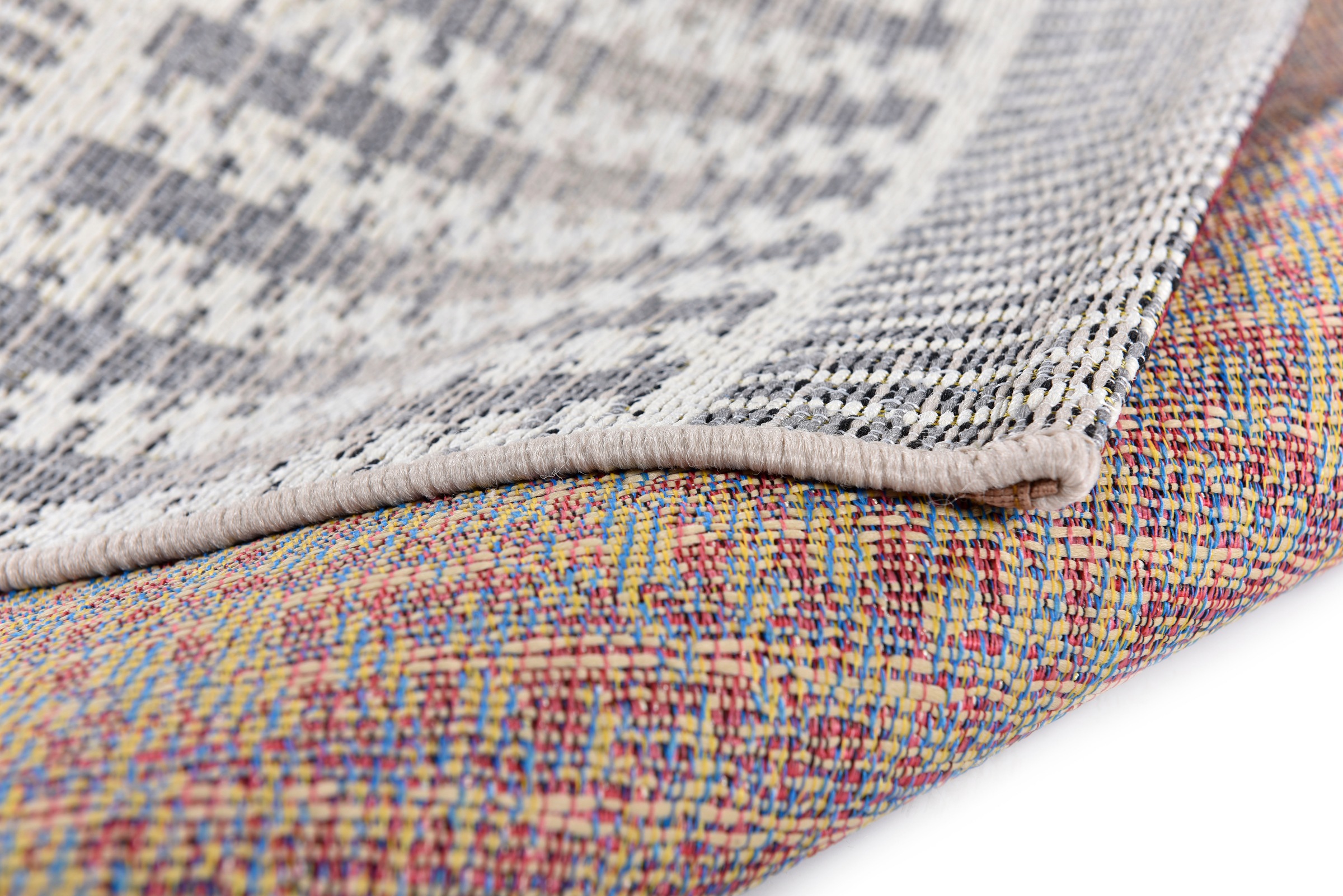 TOM TAILOR HOME Teppich »Funky Outdoor Geometric«, rechteckig, 5 mm Höhe, Flachgewebe, modernes Rauten Design, Outdoor geeignet, Wohnzimmer