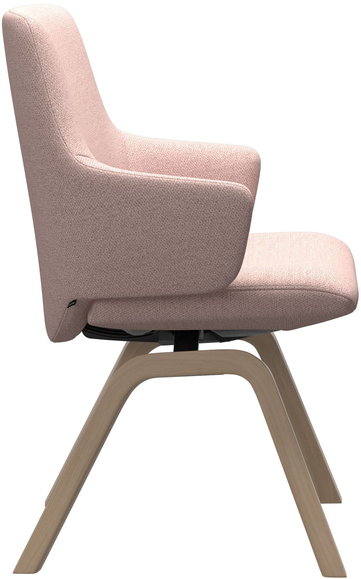 Stressless® Polsterstuhl »Laurel«, ROHLEDER Stoff Q2 FARON, Low Back mit Armlehne, Größe L, mit schräggestellten Beinen in Schwarz