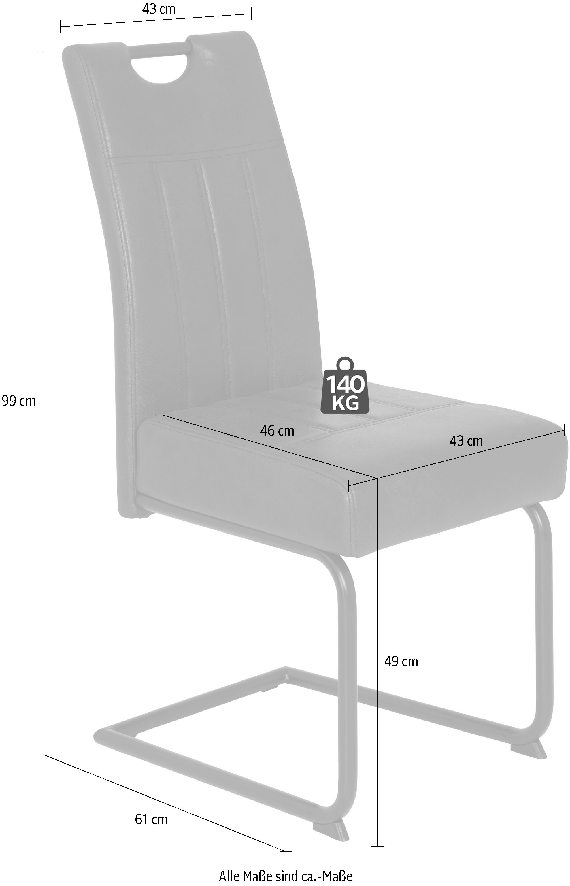 HELA Esszimmerstuhl »Betty«, (Set), 2 St., Microfaser, 2 oder 4 Stück, mit Federkern Polsterung