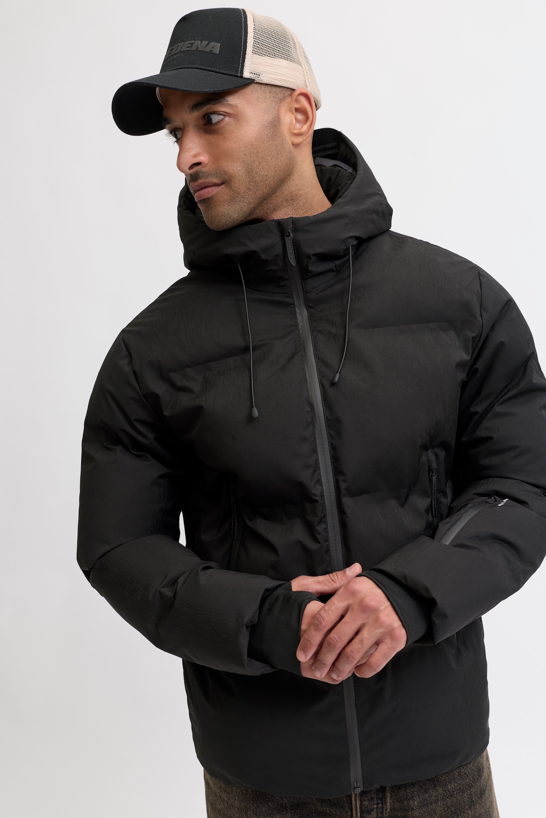 Jack & Jones Steppjacke »JCOFUSION TECHNICAL PUFFER JACKET SN« mit Kapuze