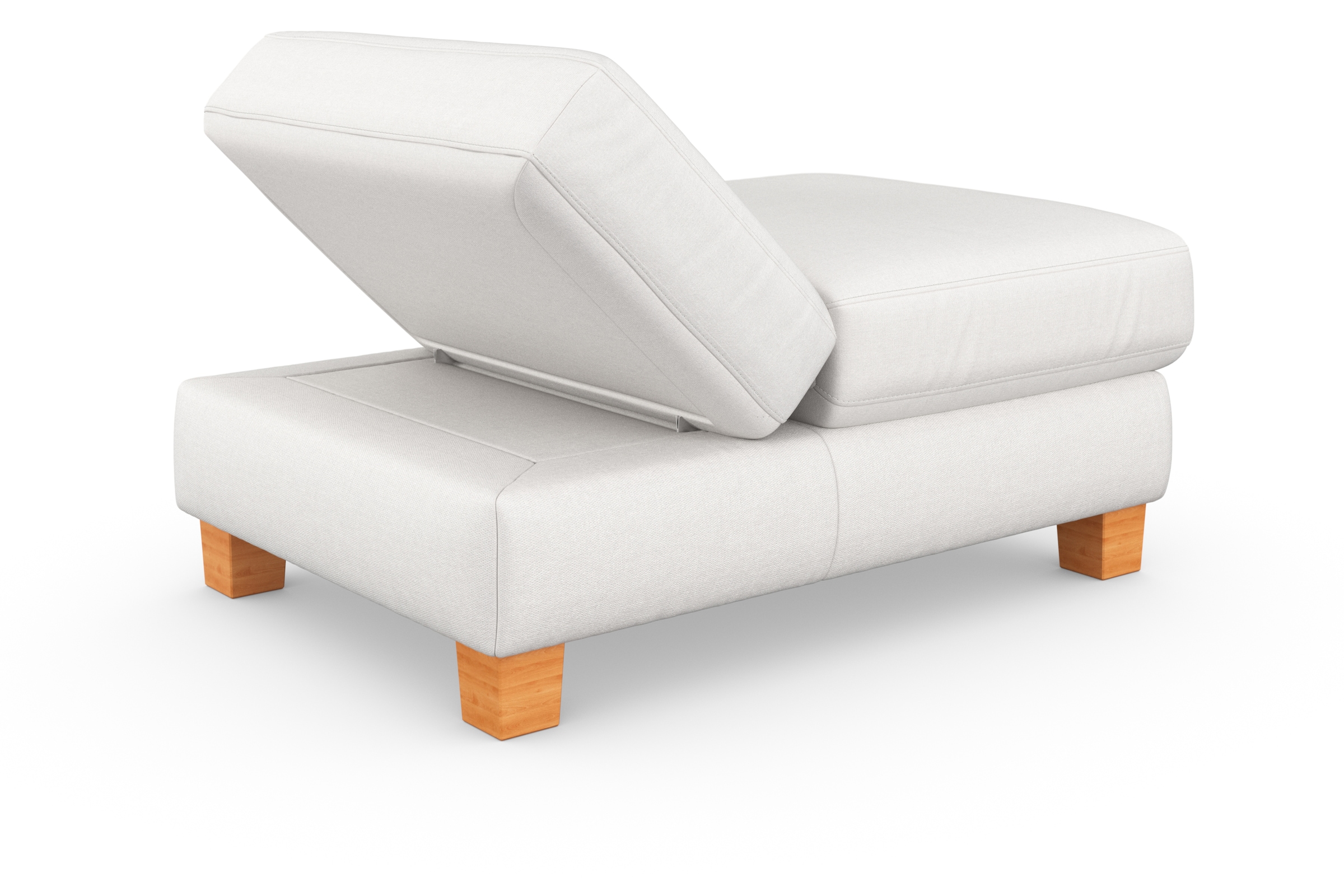 sit&more Polsterhocker »Dundee«, mit Klappfunktion, Federkern und hochwertigen Massivholzfüßen