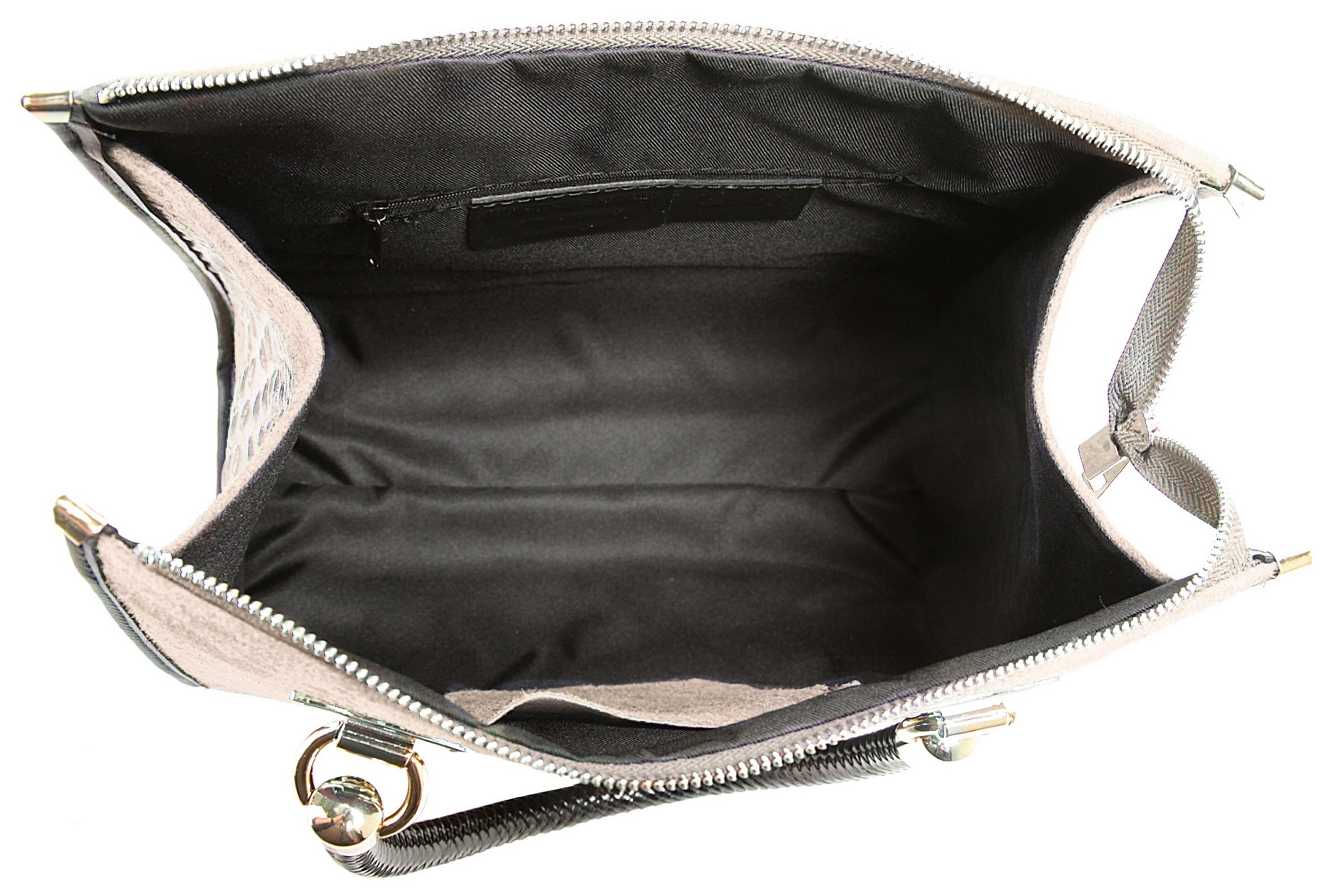 Cluty Henkeltasche, echt Leder, Made in Italy