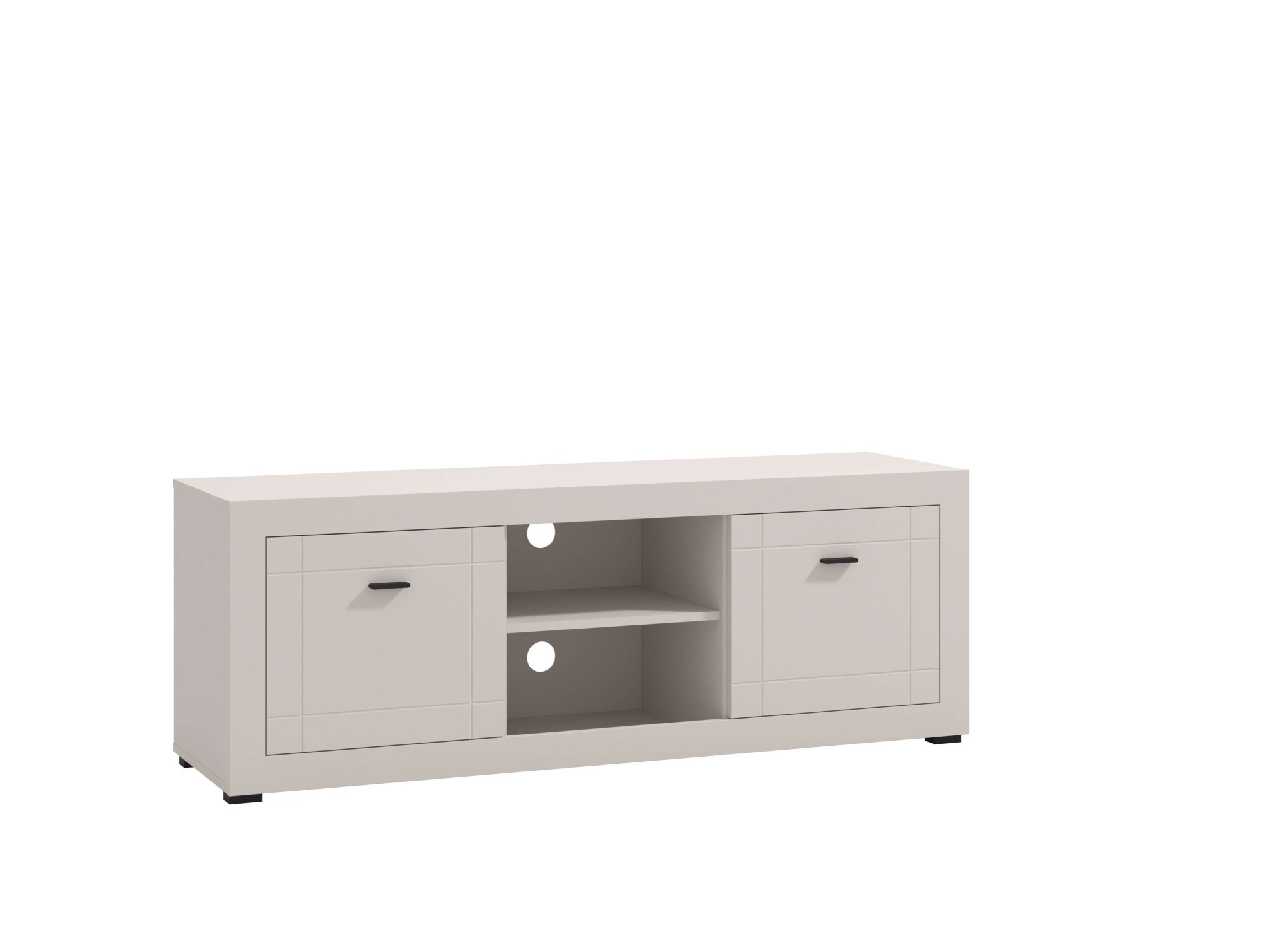 Home affaire Lowboard »Warwick TV-Board, TV-Kommode, TV-Schrank, TV-Unterschrank, TV-Möbel« Elegantes Lowboard in Kaschmir mit viel Stauraum, Heißfolienprägung