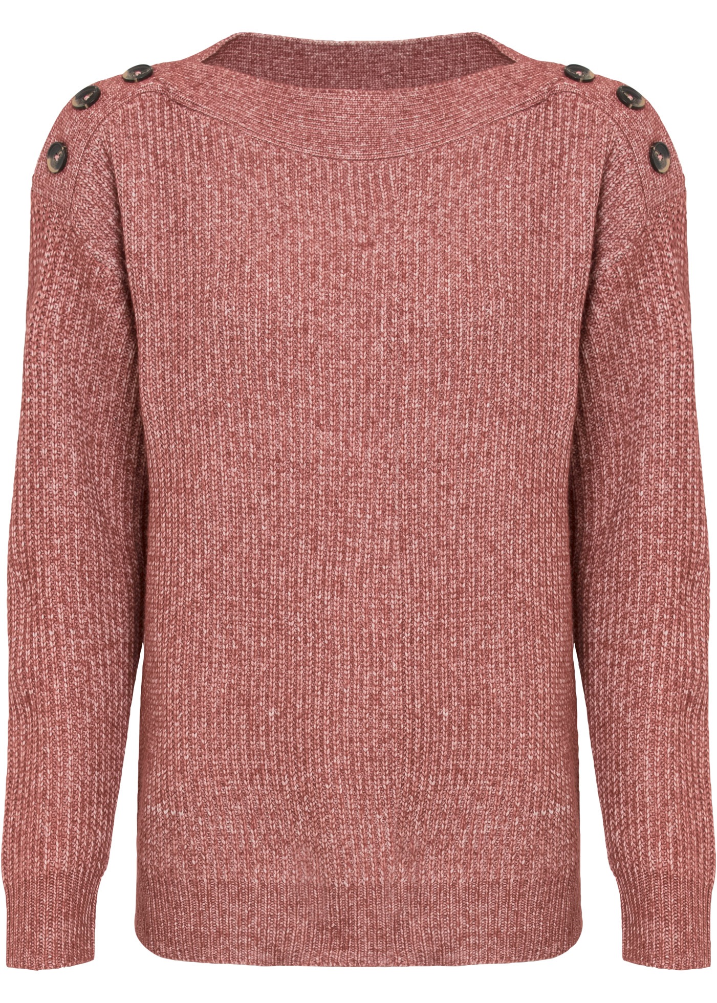 bonprix Strickpullover »Pullover mit Knöpfen« aus Polyester, mit Knopfverzierung, Oversize-Passform