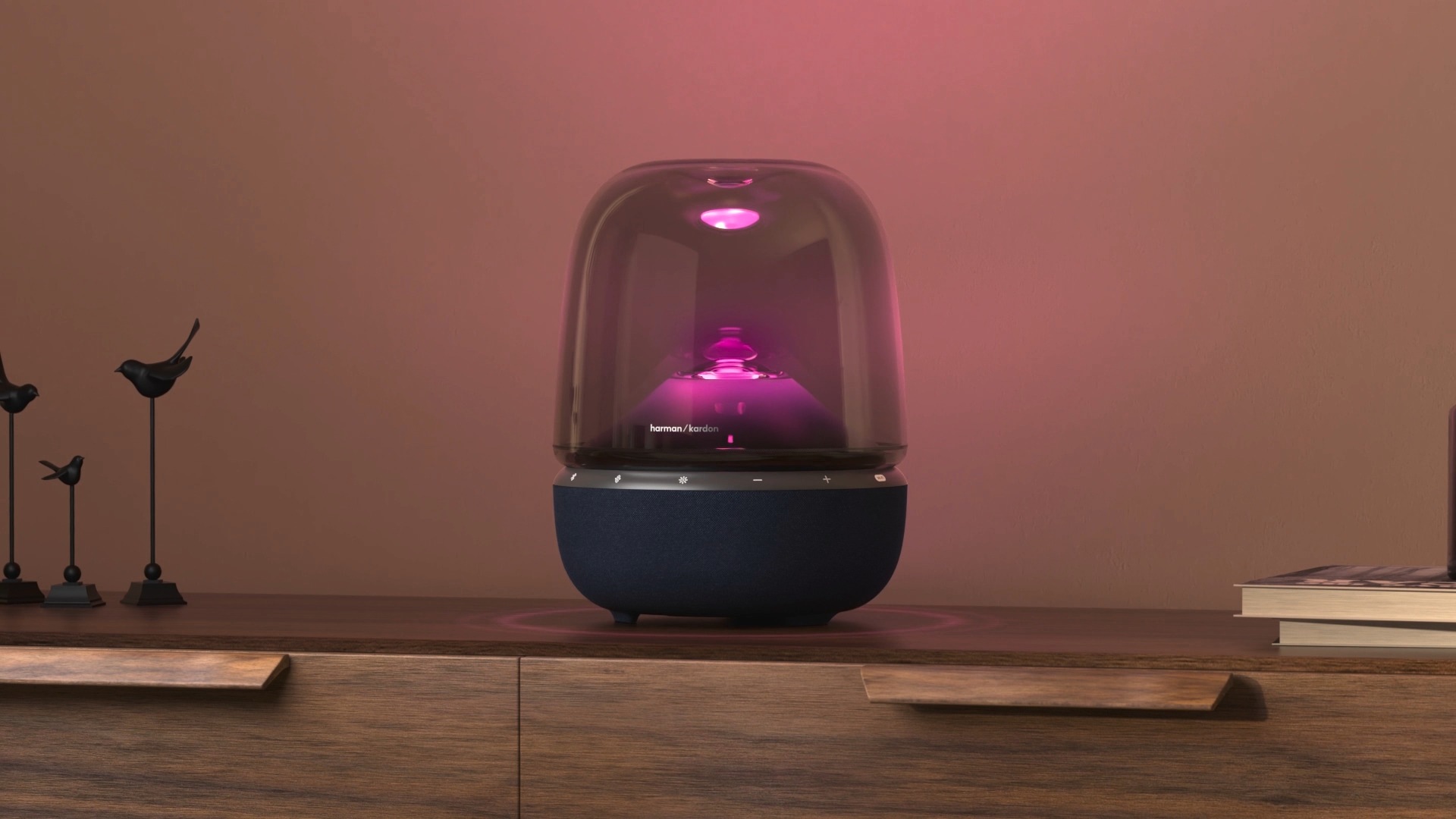 Harman/Kardon Wireless Lautsprecher »Aura Studio 5 Wi-Fi Edition« (Bluetooth | WLAN Beleuchtungseffekte 50 W) WLAN Lautsprecher für zu Hause mit faszinierender Beleuchtung
