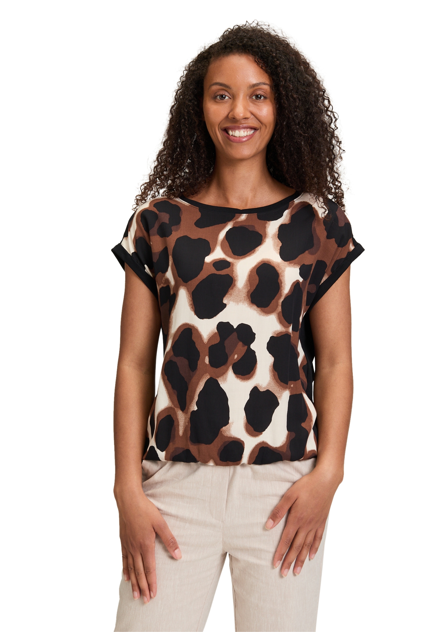 Betty&Co Langarmshirt »Casual-Shirt mit Print«
