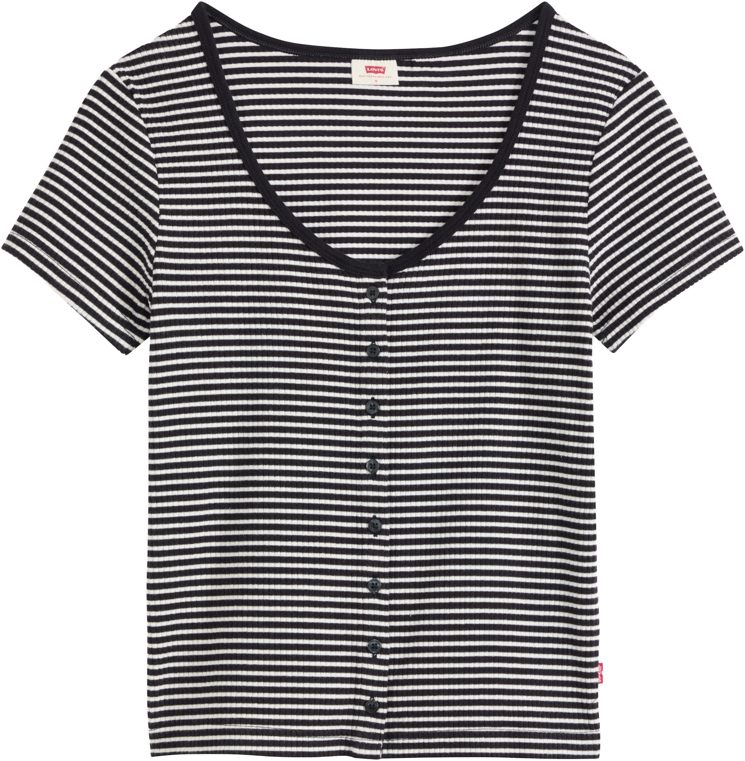 Levi's® T-Shirt »AUSTEN BUTTON THROUGH SS« Feinripp