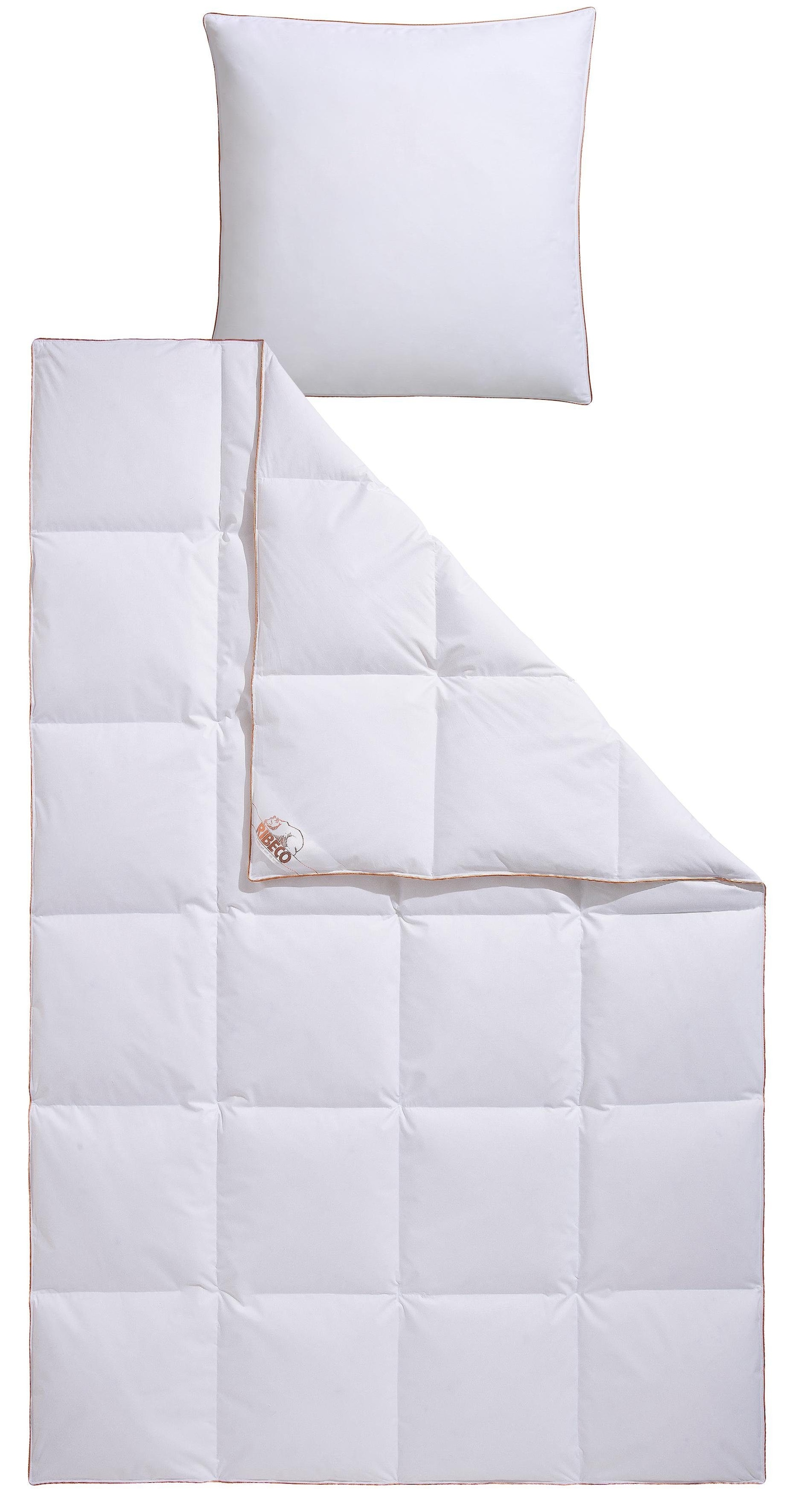 RIBECO Daunenbettdecke + Kopfkissen »Ella«, zum Top-Preis!