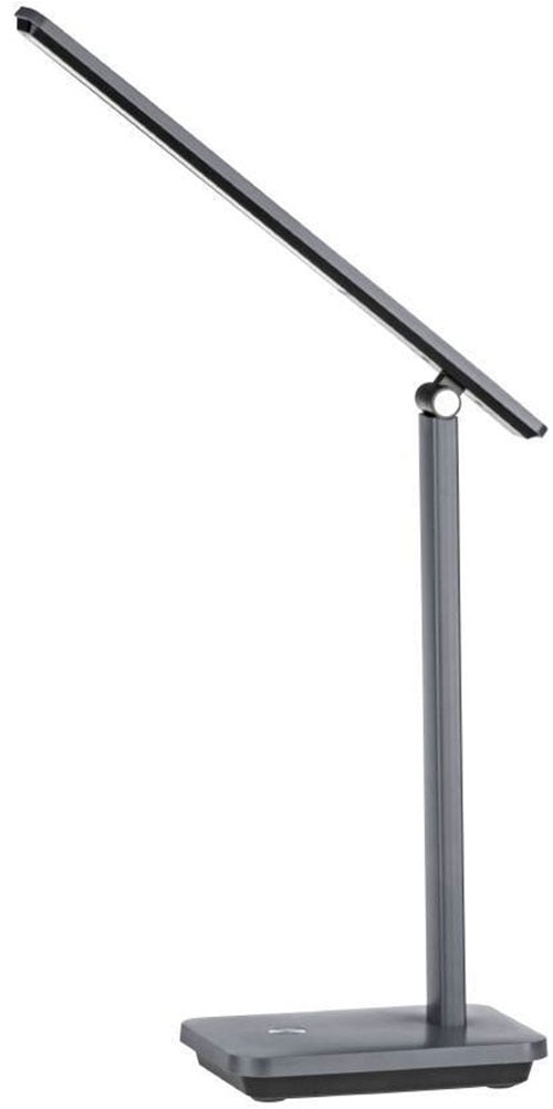 EGLO Tischleuchte »INIESTA LED Tischlampe, grau-schwarz, Touchsensor, dimmbar, USB«, 1 flammig, Leuchtmittel LED-Modul | LED fest integriert, Leselampe, Schreibtischlampe, 3-step CCT, Kopf verstellbar, 33x35x35cm