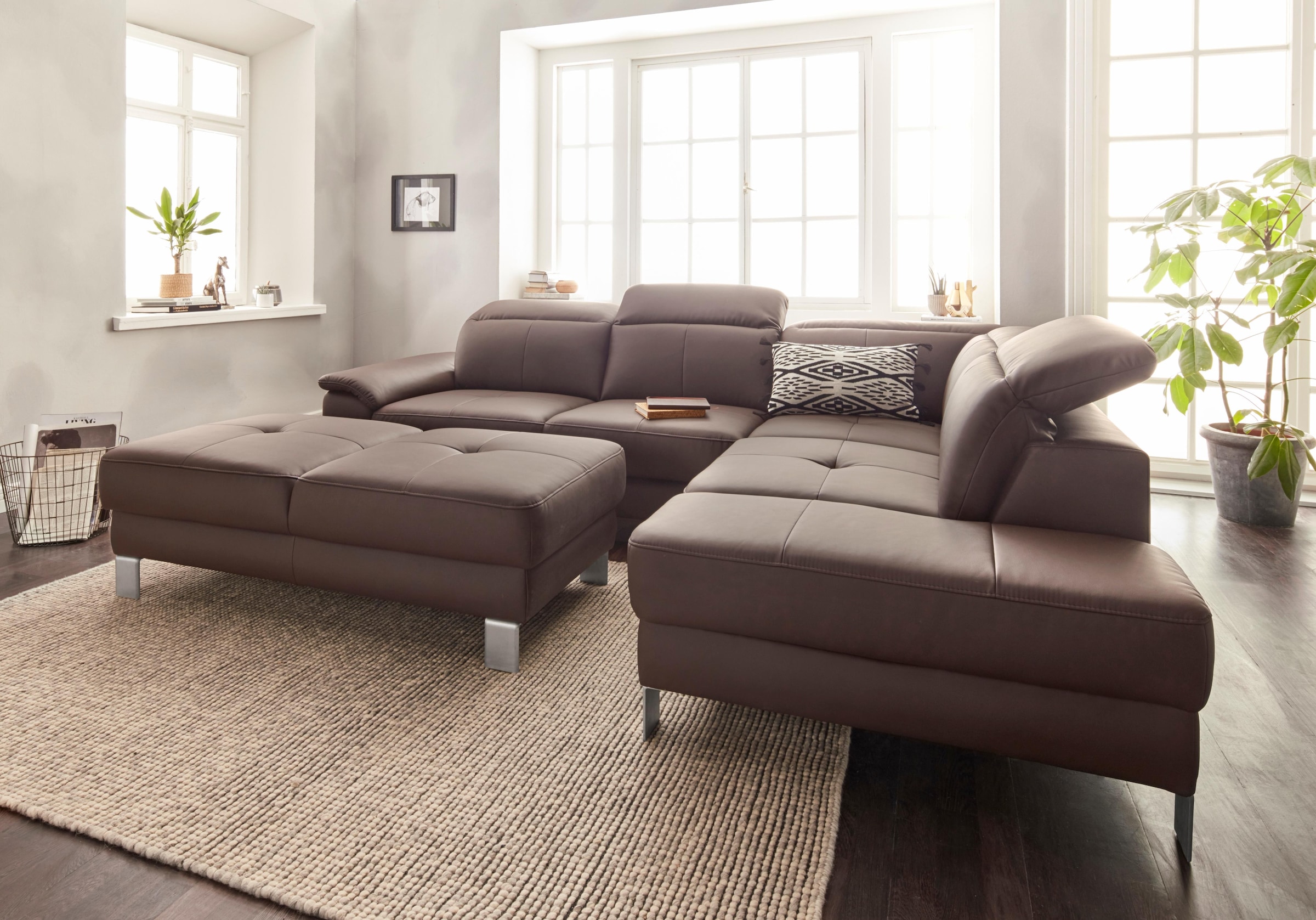 exxpo - sofa fashion Hocker »Mantua, Bankhocker mit tollen Verarbeitungsdetails, bequem«, zeitlos und elegant