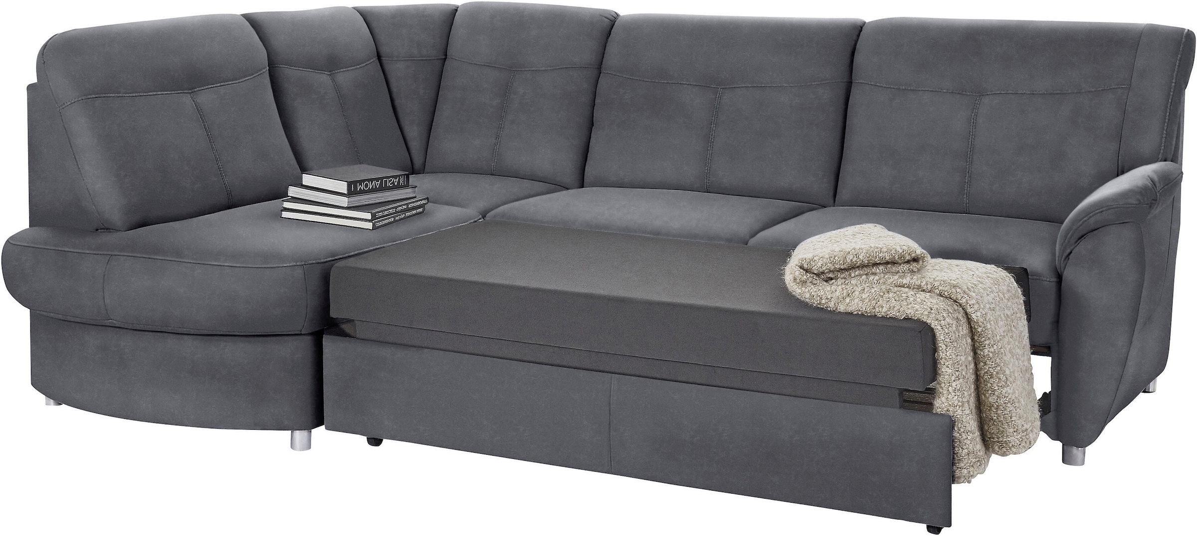 sit&more Ecksofa »Sonoma L-Form«, wahlweise mit Bettfunktion und Bettkasten