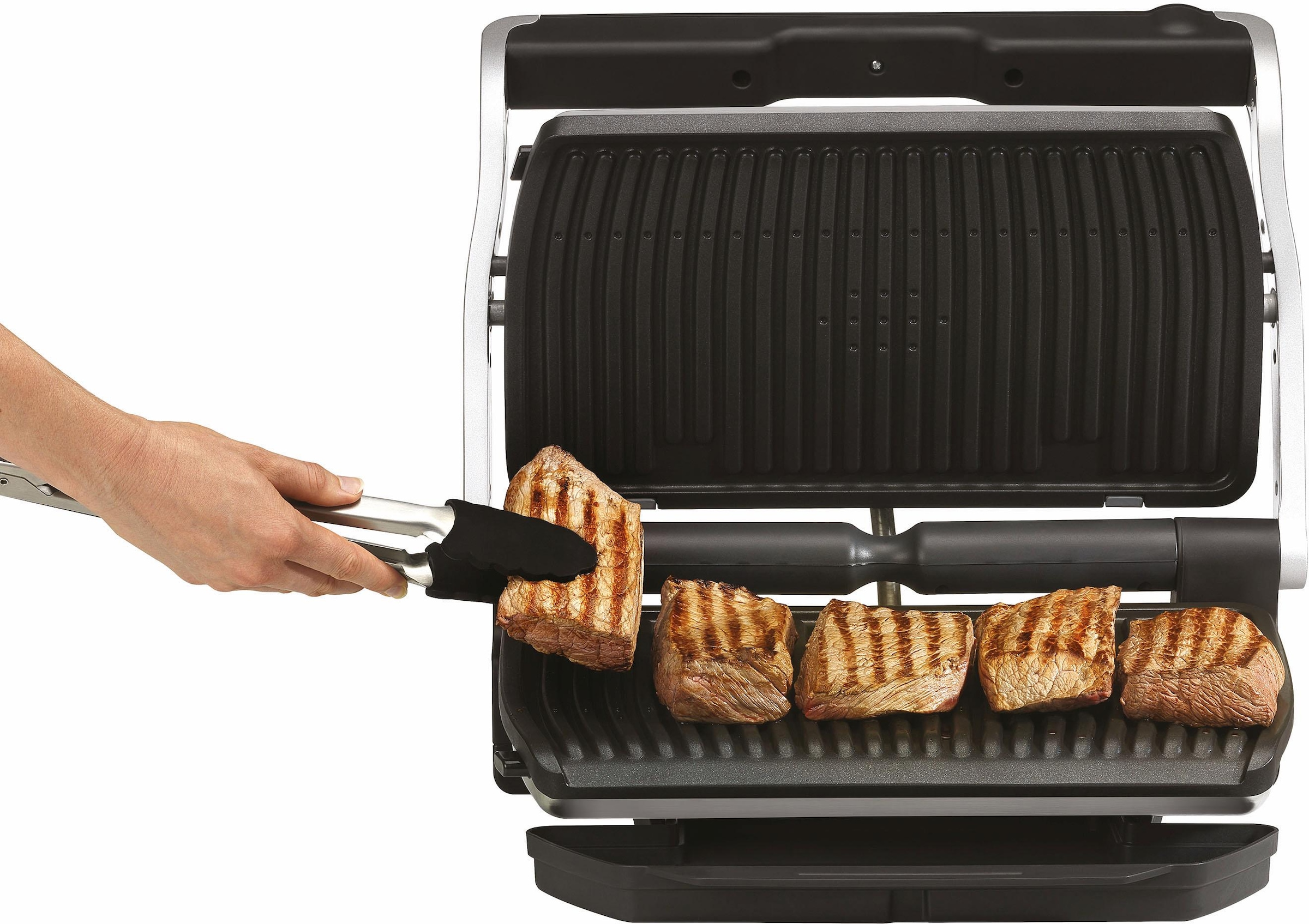 Tefal Kontaktgrill »GC722D OptiGrill+ XL«, 2180 W, XL-Grillfläche, automatische Anzeige des Garzustands