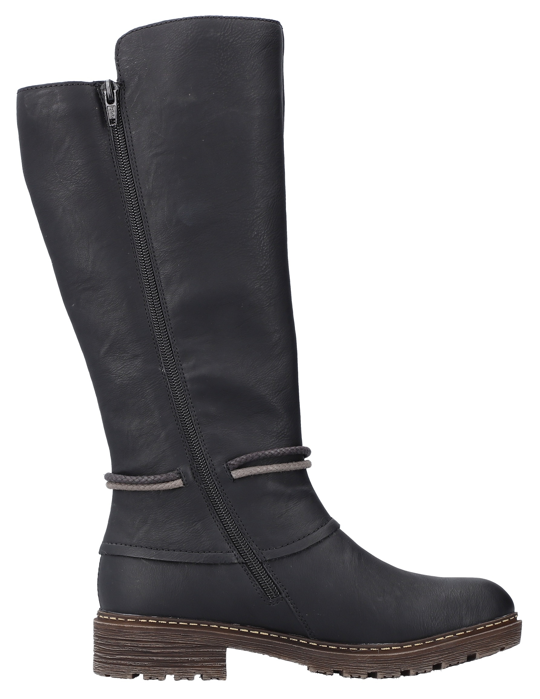 Rieker Winterstiefel, Langschaftstiefel, Blockabsatz, TEX-Membran, seitlicher Stretch