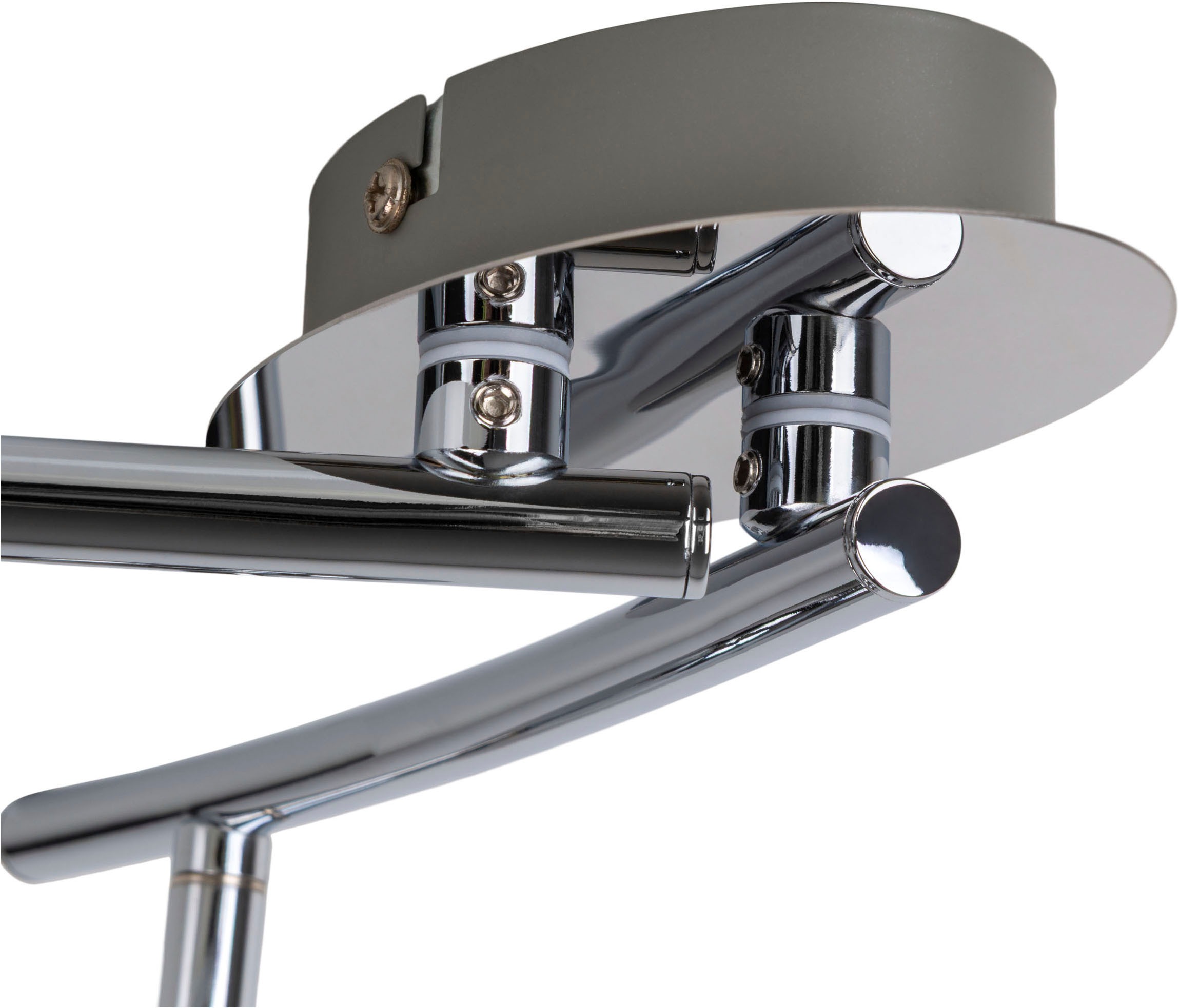 näve Deckenspots »Boccia« GU10 1 Stk. Warmweiß 2flg. incl. LED GU10 6W, chrom, Glasschirm, verstellbare Spots, l:41cm