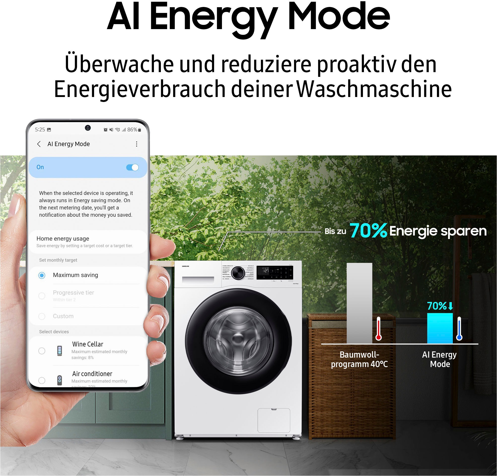 Samsung Waschmaschine »WW11BB945AGM«, 11 kg, 1400 U/min