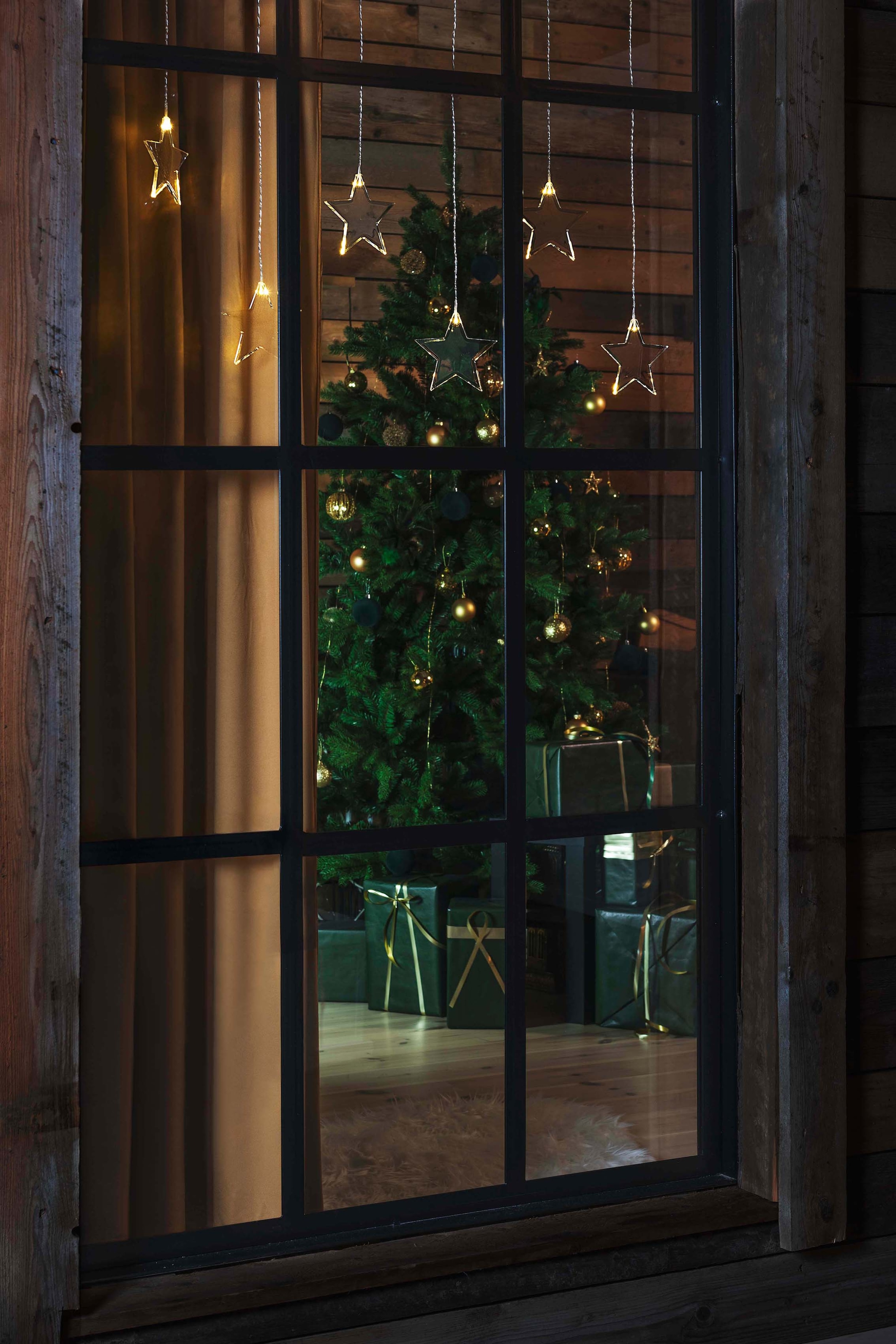 KONSTSMIDE LED-Lichtervorhang »Weihnachtsdeko«, mit 8 Plexisternen und warmweißen  Dioden bequem bestellen