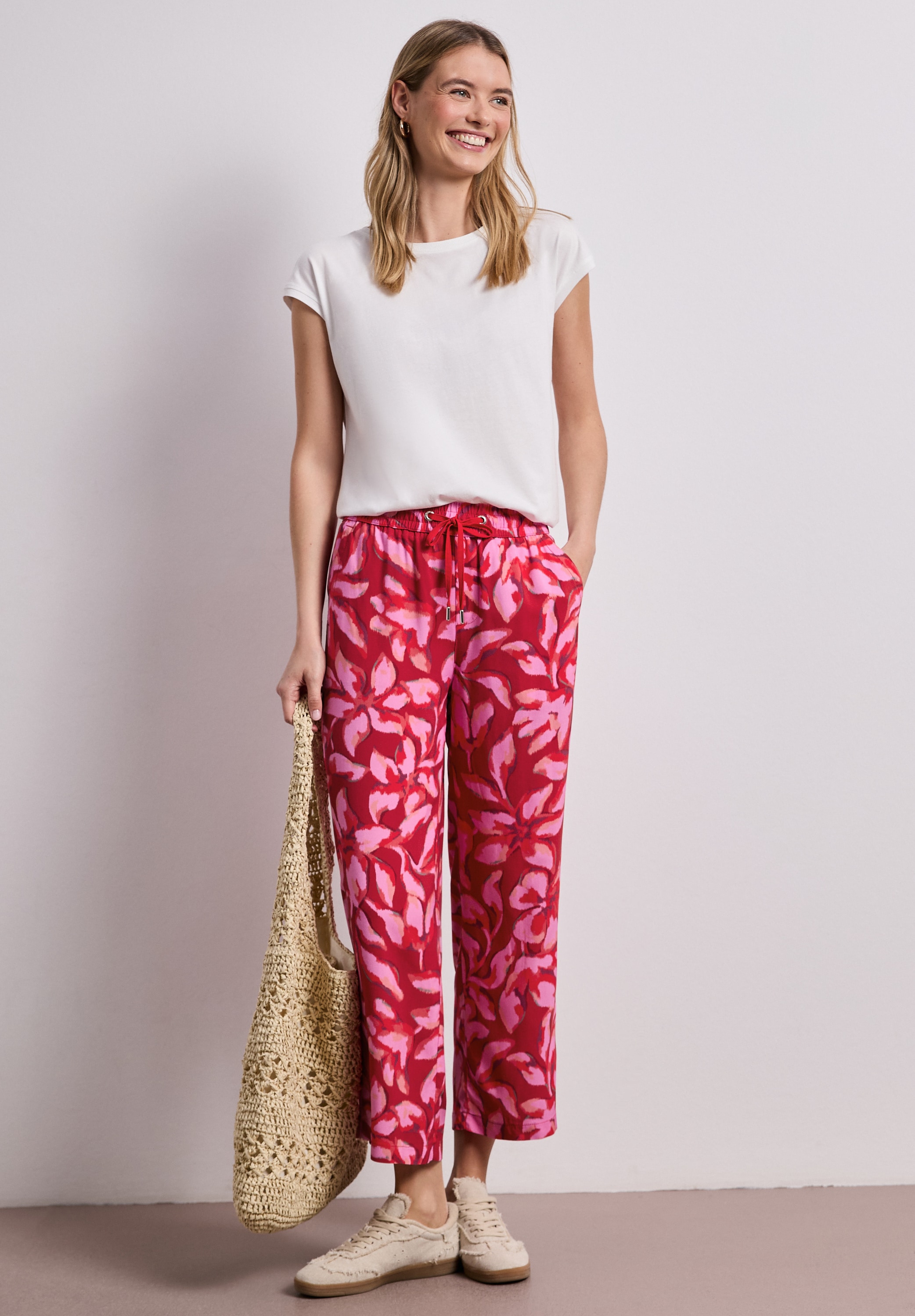 STREET ONE 7/8-Hose »Style Emee«  bedruckt, mit Taschen, weites Bein