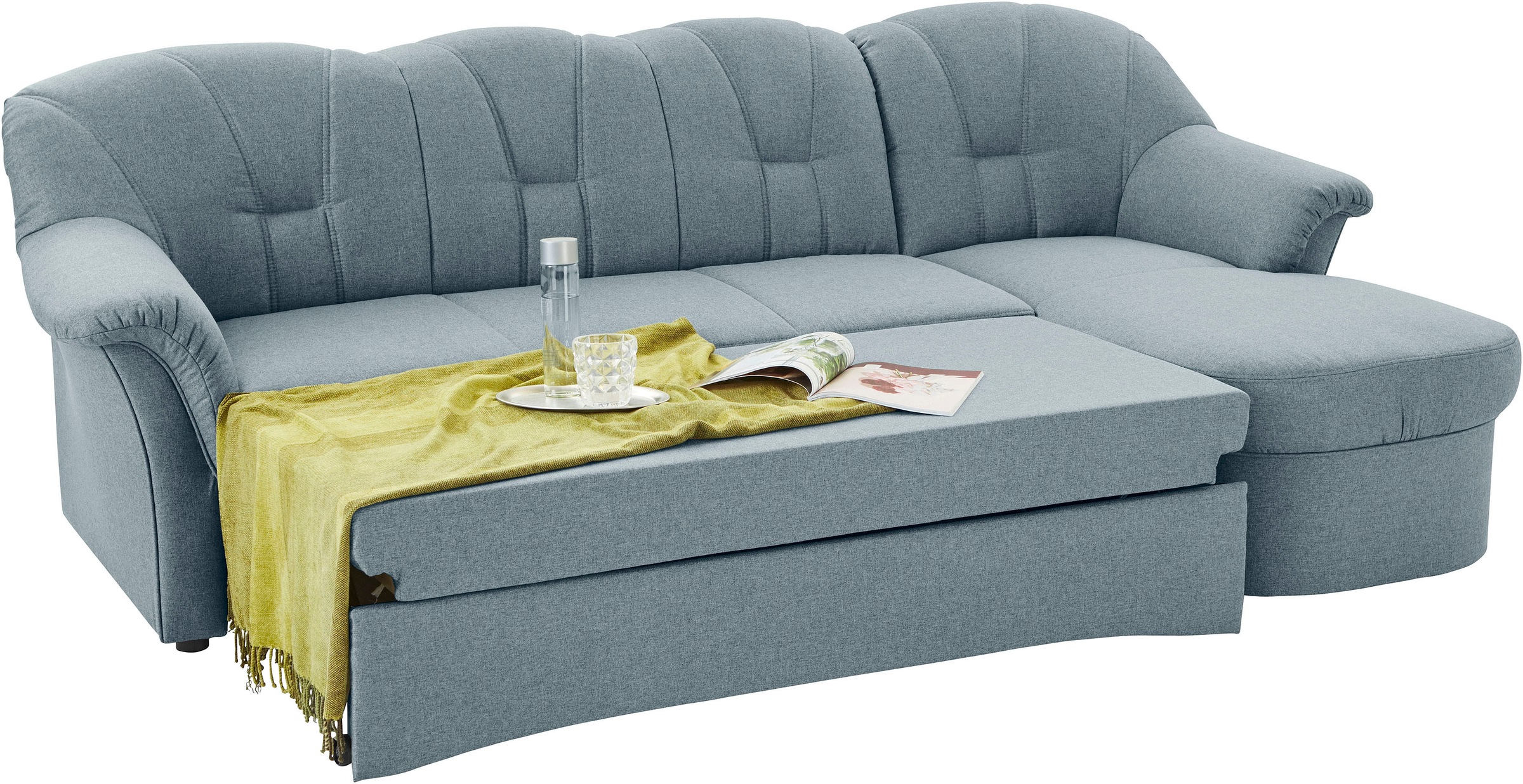 DOMO collection Ecksofa Papenburg L-Form, in großer Farbvielfalt, wahlweise mit Bettfunktion