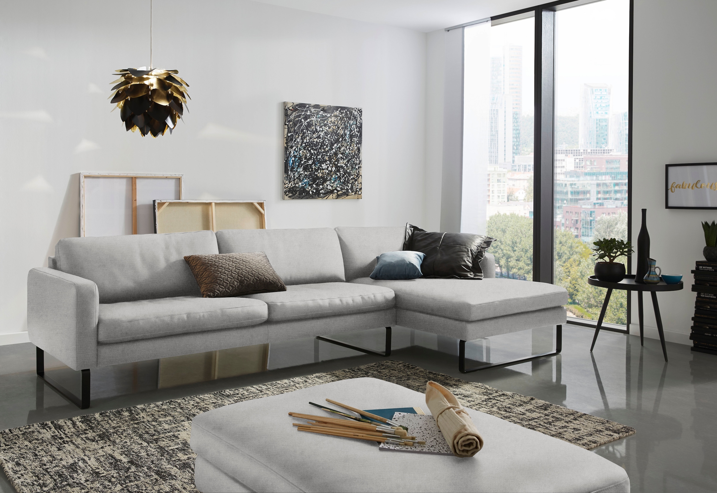 3C Candy Ecksofa »Aidan modernes Sofa in aktueller Formensprache, bequem, L-Form« eleganter Stil mit hohem Sitzkomfort, auch mit Lederbezug